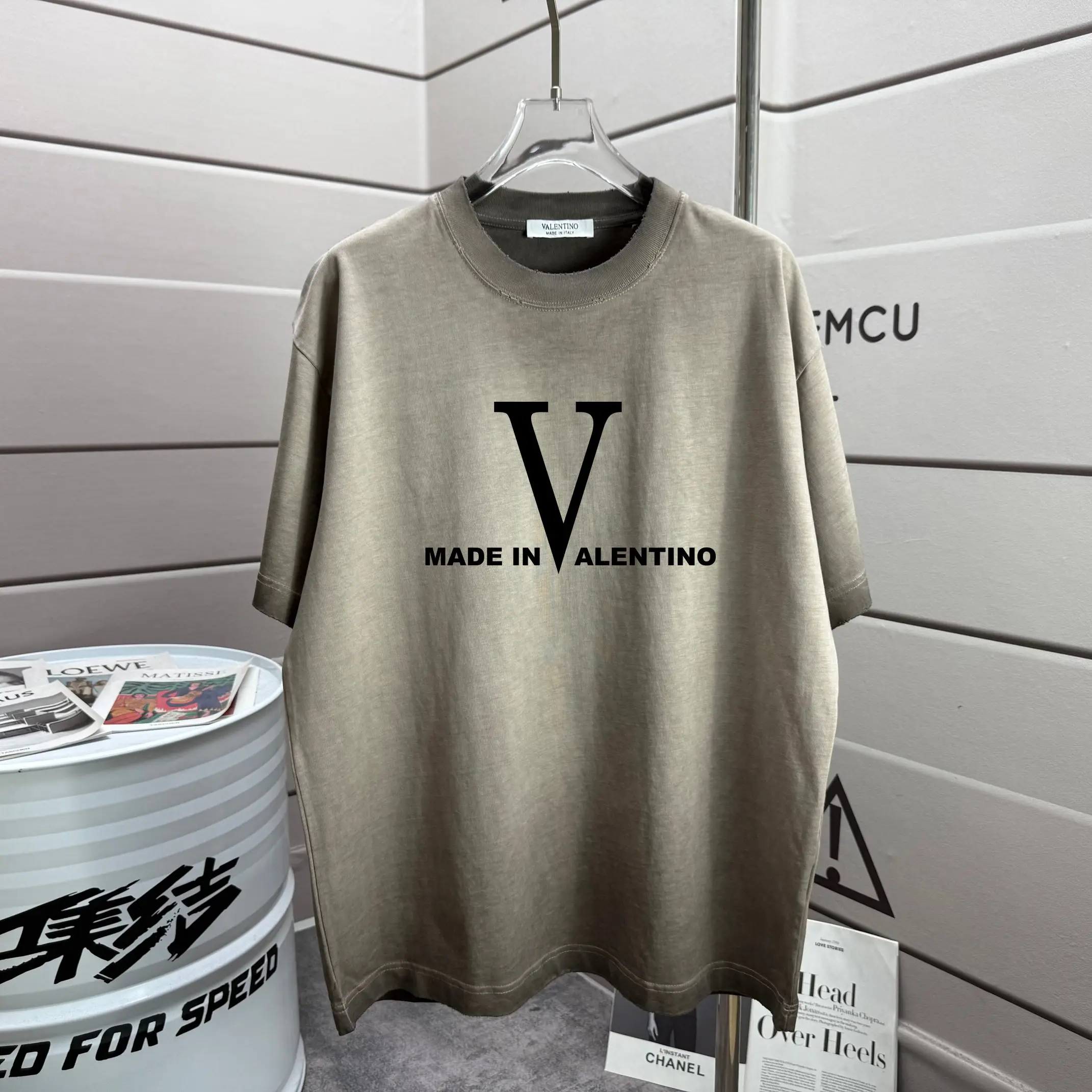 Logo Print Washed Cotton T-Shirt D14015218