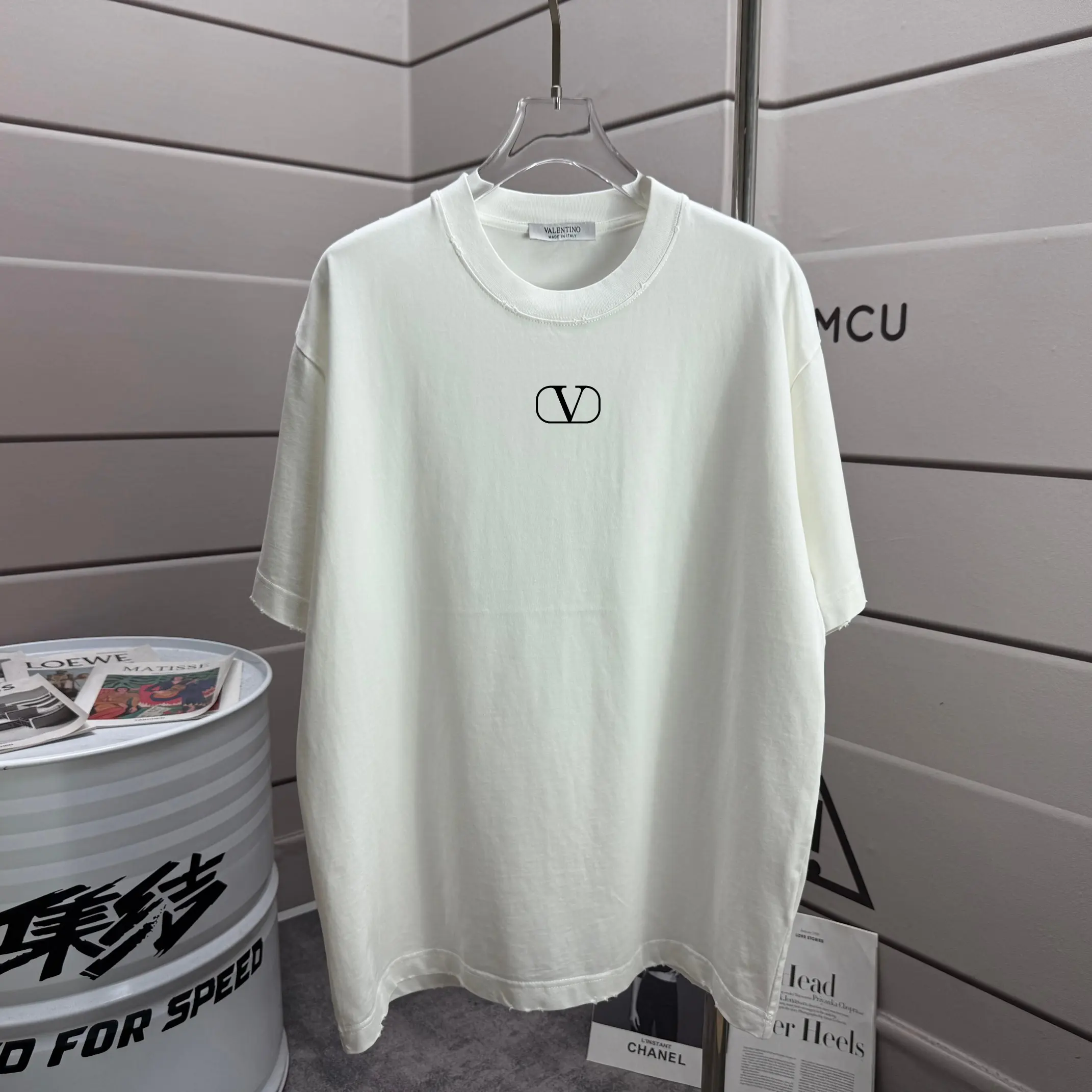 Distressed Logo Print Cotton T-Shirt D14015212 — view 2