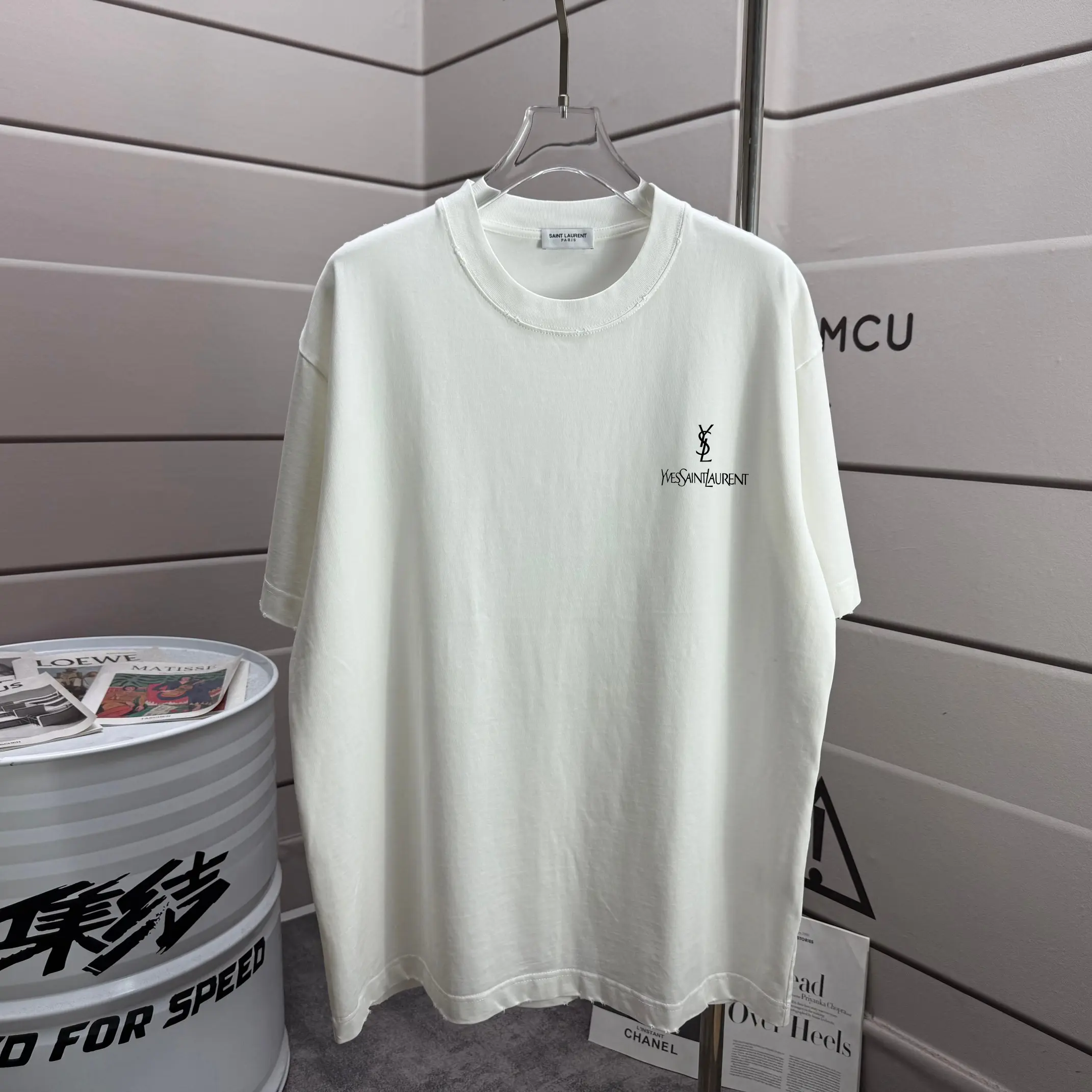 Distressed Logo-Print Cotton T-Shirt D14015208 — view 2