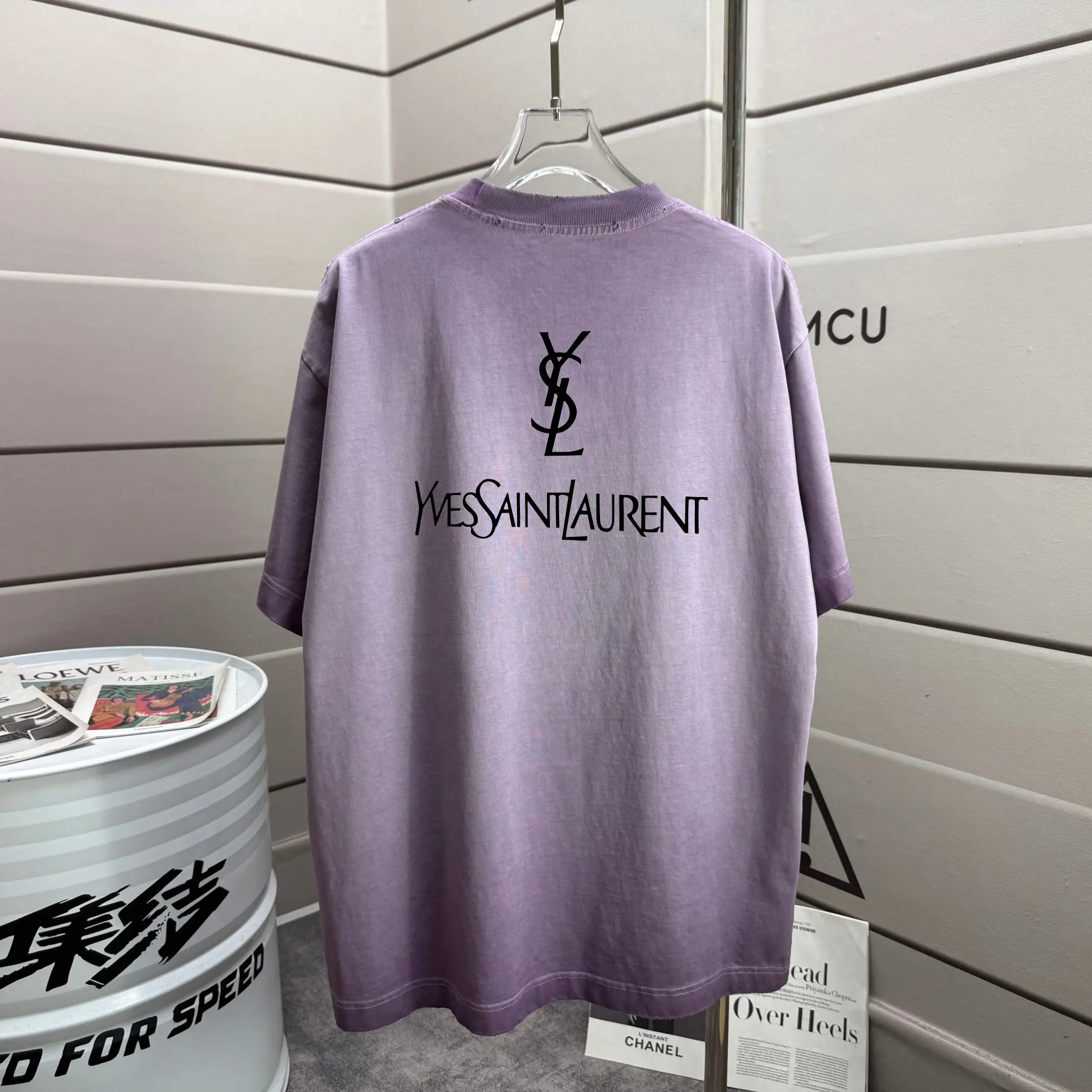Logo Print Distressed Cotton T-Shirt D14015210