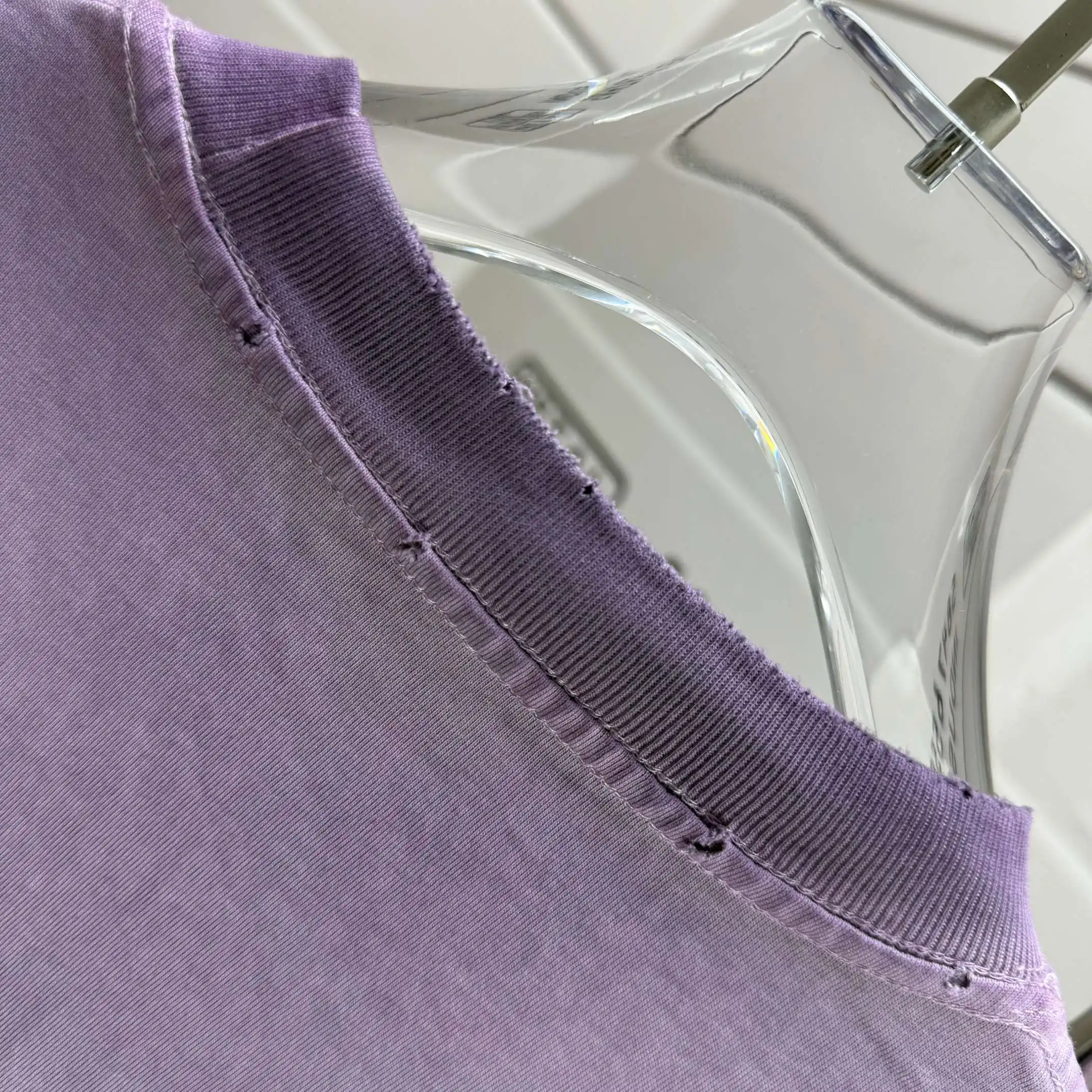 Logo Print Distressed Cotton T-Shirt D14015210 — view 8