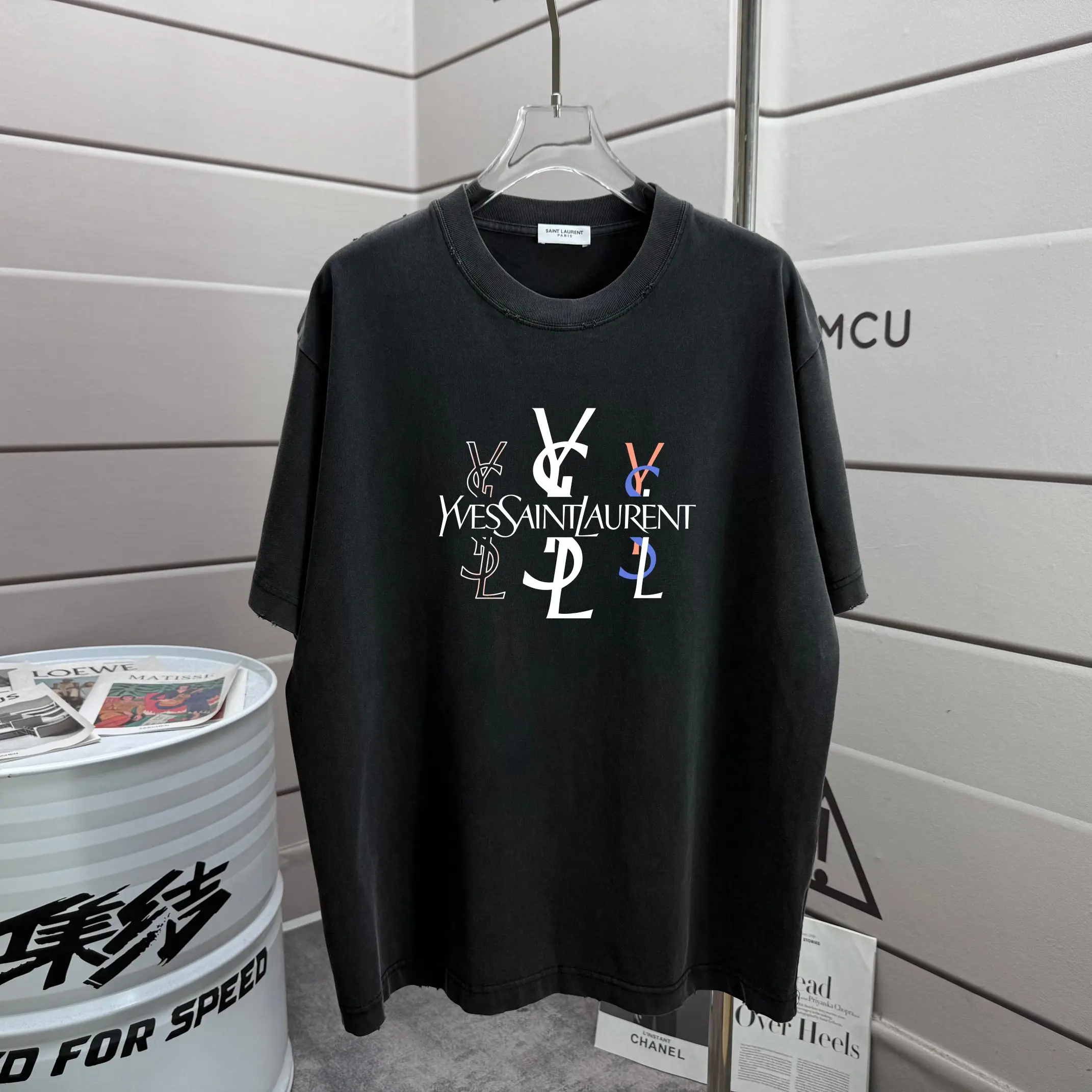 Logo Print Washed Cotton T-Shirt D14015167