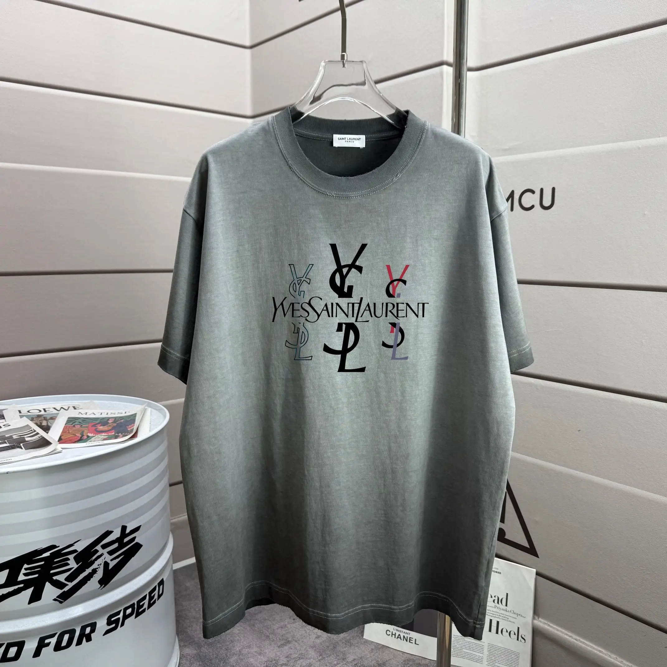Logo Print Washed Cotton T-Shirt D14015168