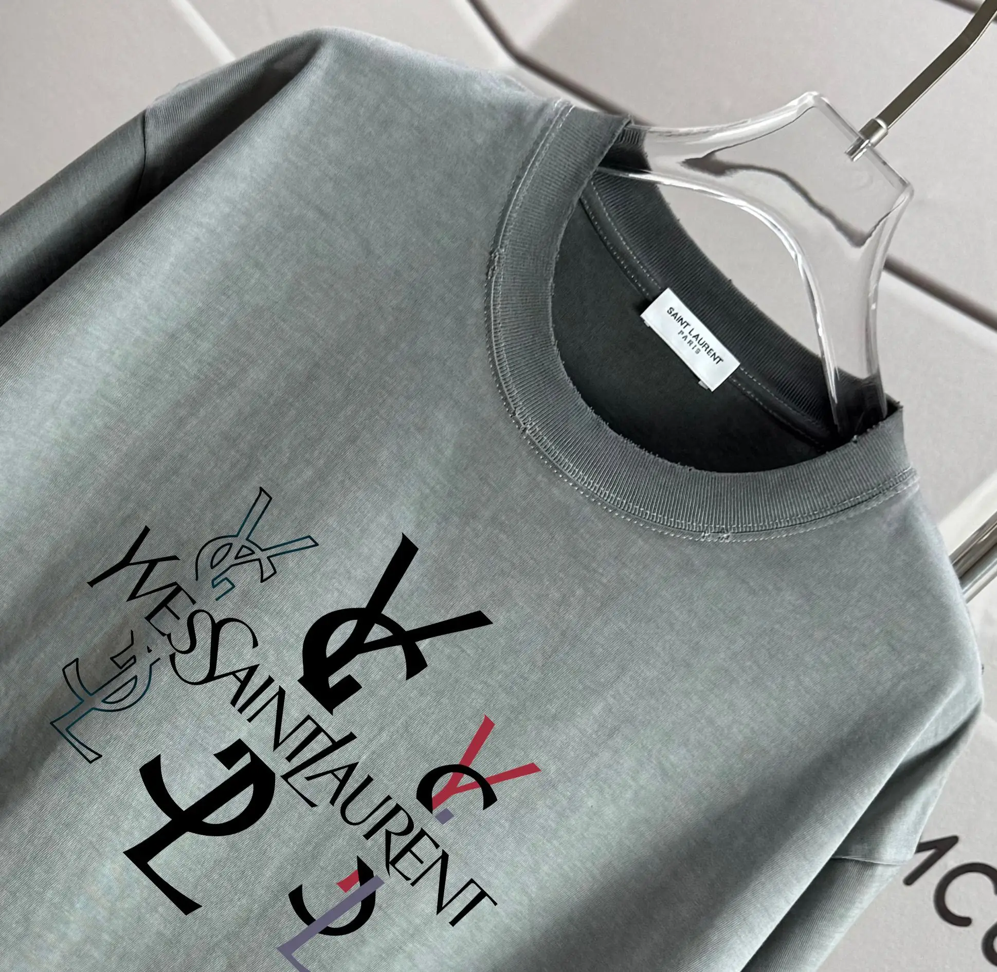 Logo Print Washed Cotton T-Shirt D14015168 — view 3