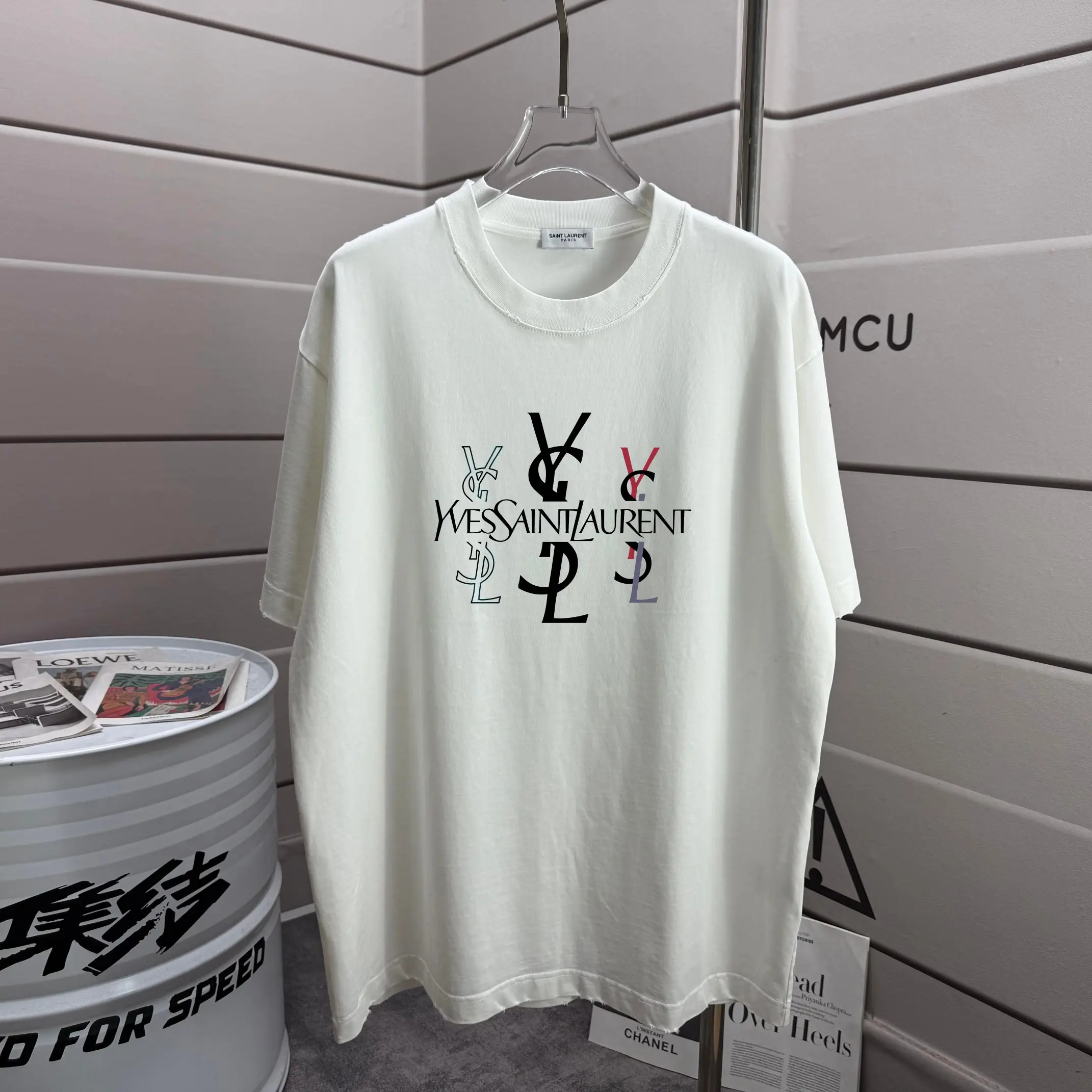Logo Graphic Distressed Cotton T-Shirt D14015166