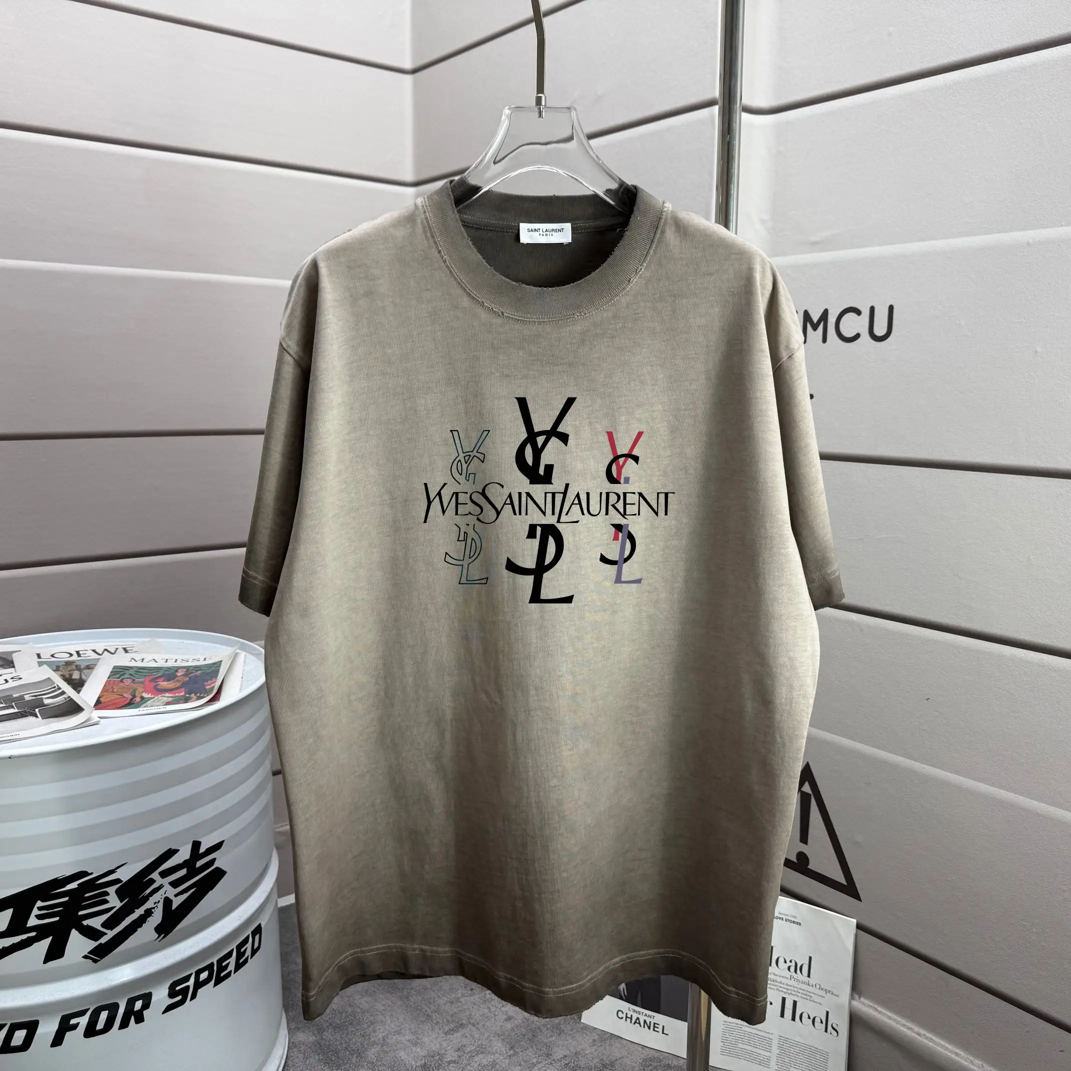 Logo Print Washed Cotton T-Shirt D14015169