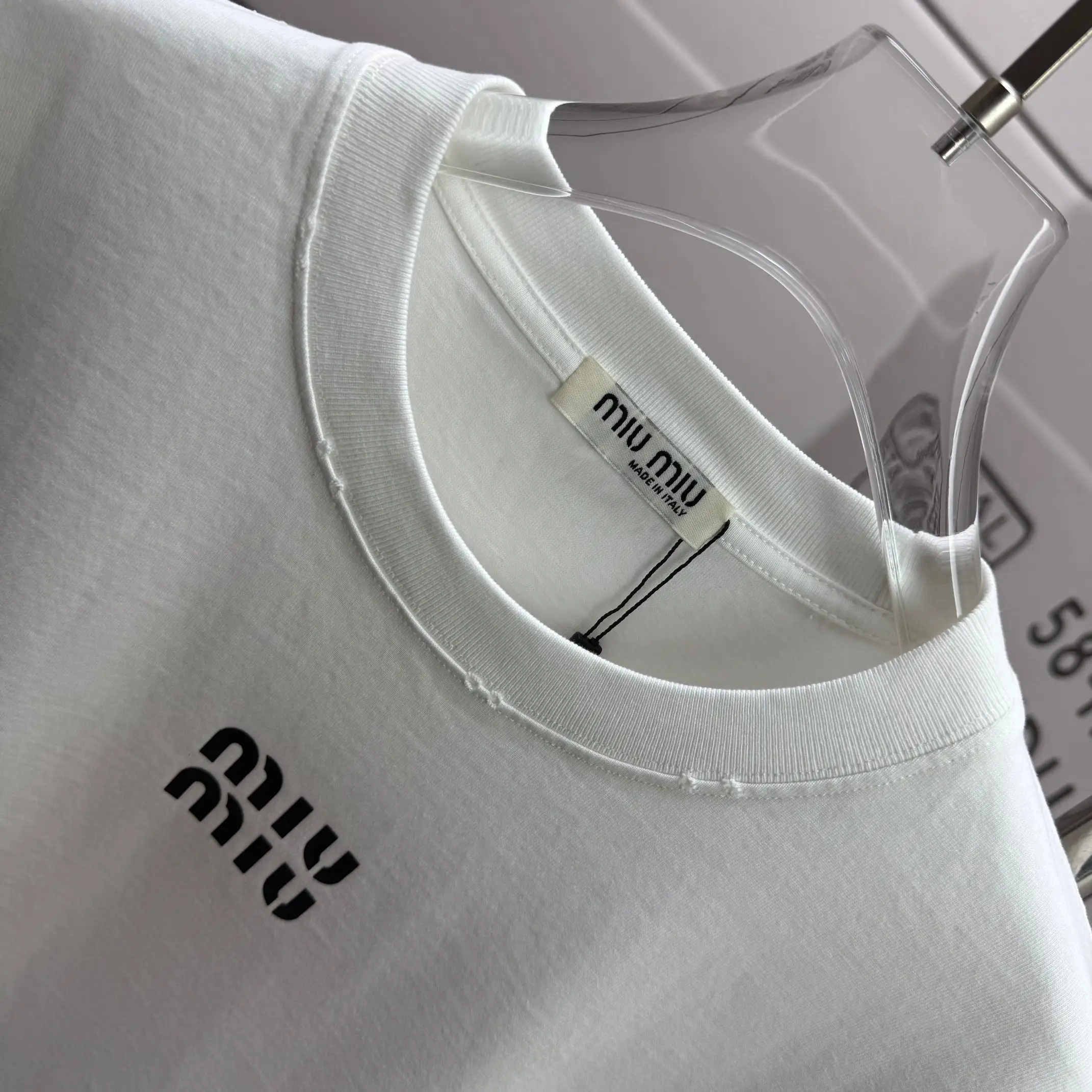 Distressed Logo Cotton-Jersey T-Shirt D14015121 — view 3