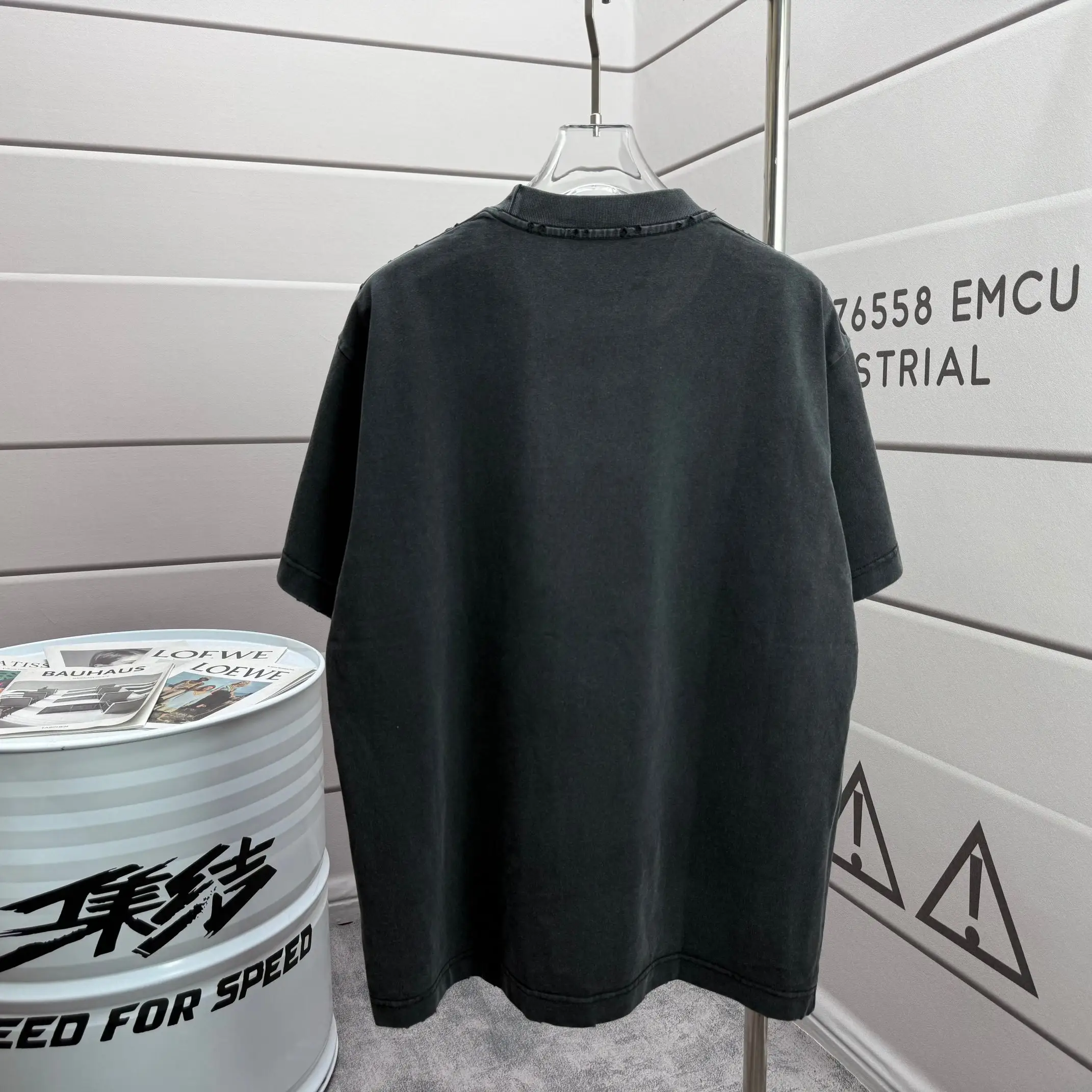 Logo-Print Washed Cotton-Jersey T-Shirt D14015122 — view 2