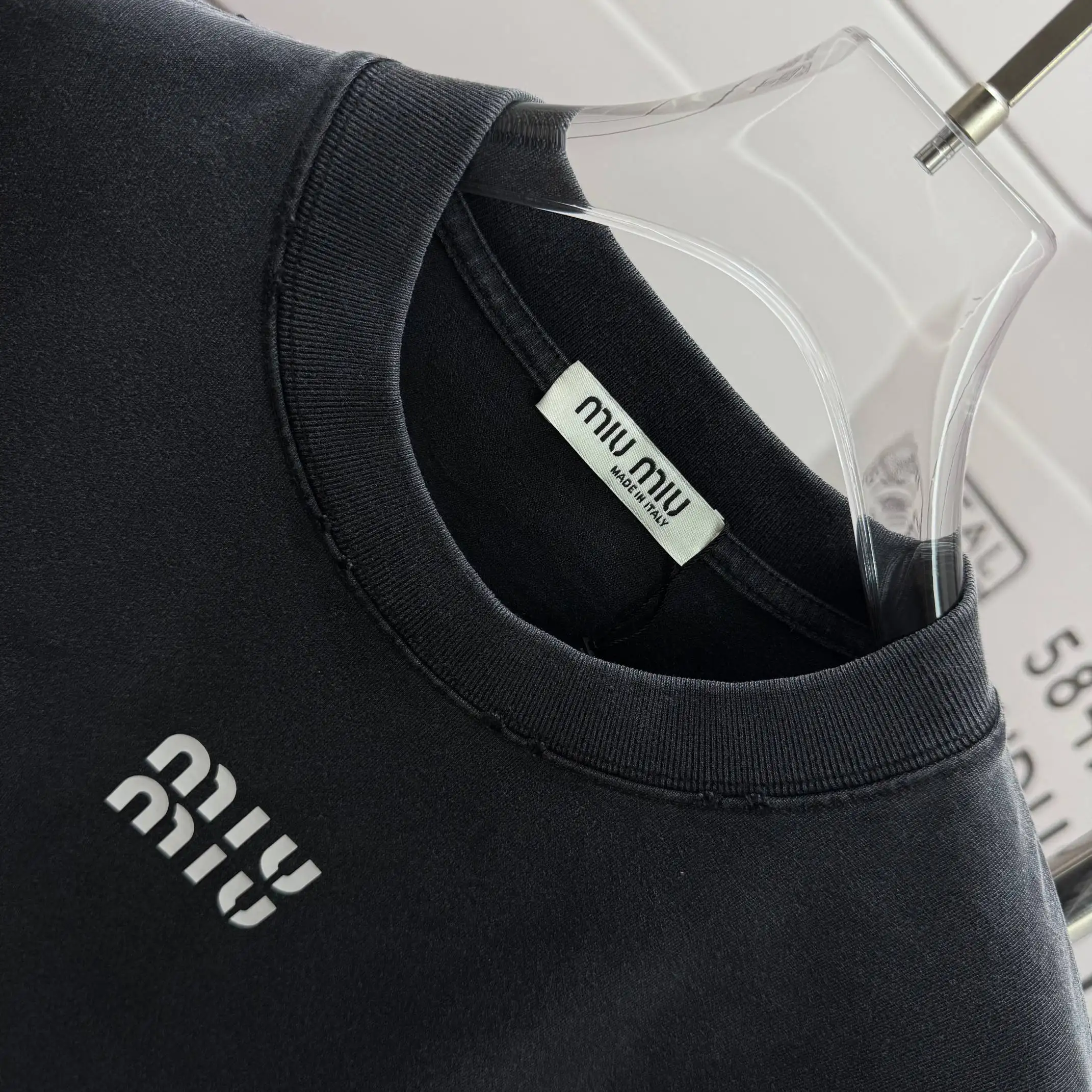 Logo-Print Washed Cotton-Jersey T-Shirt D14015122 — view 3