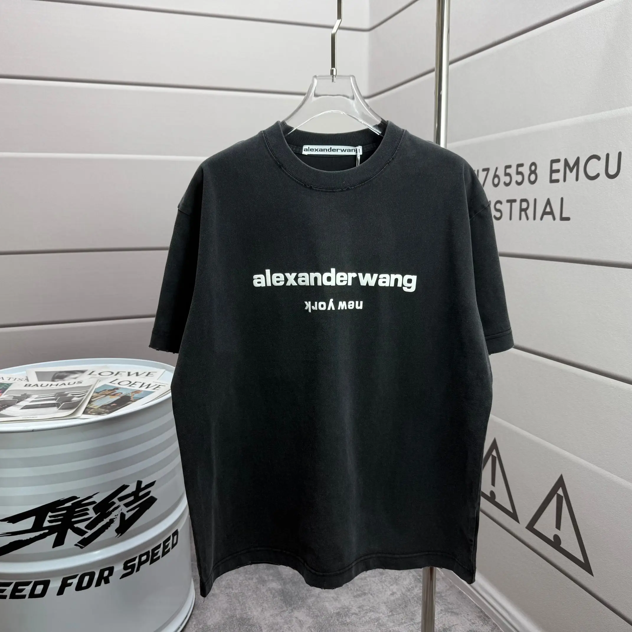 Logo Print Washed Cotton T-Shirt D14515098
