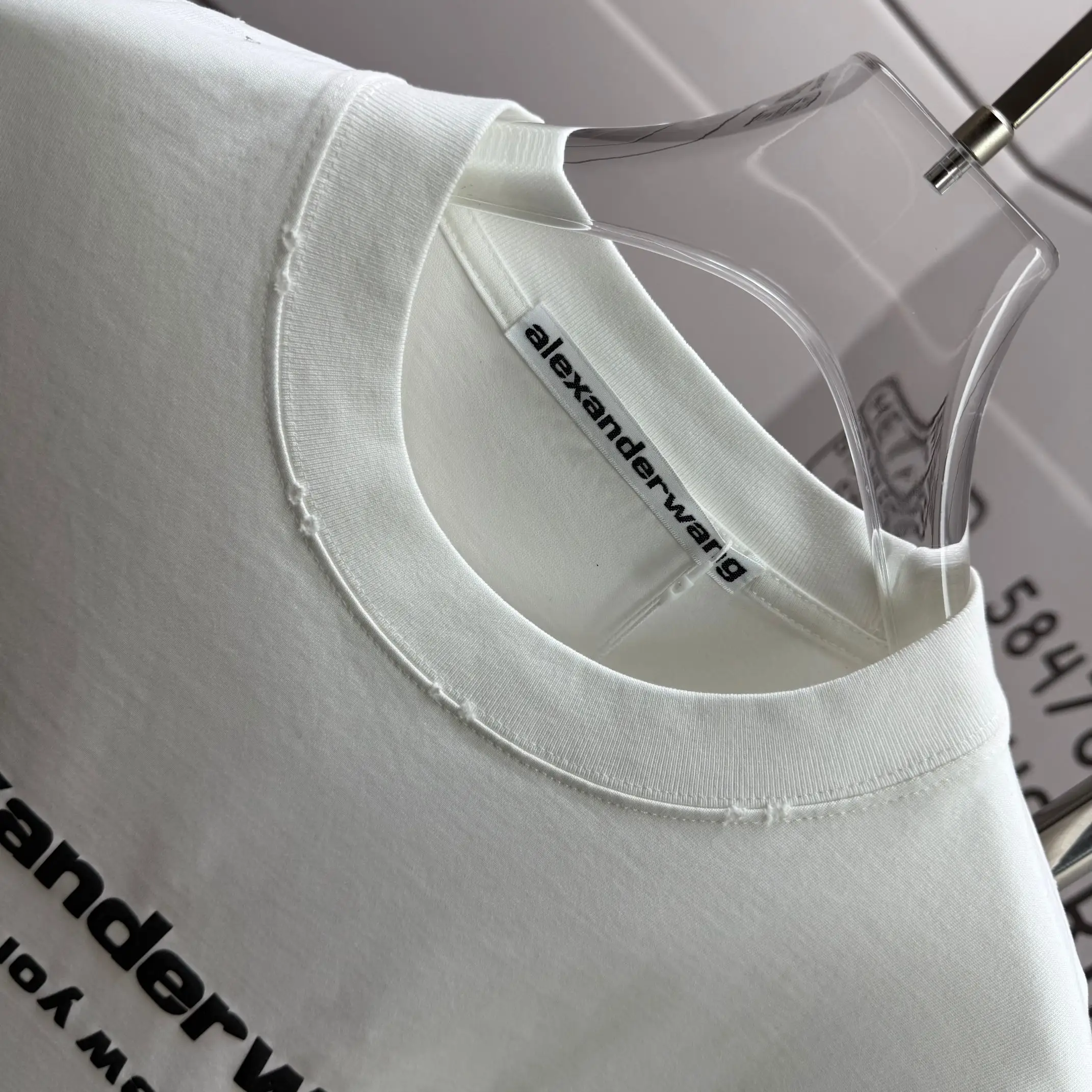 Logo Print Distressed Cotton T-Shirt D14515097 — view 3
