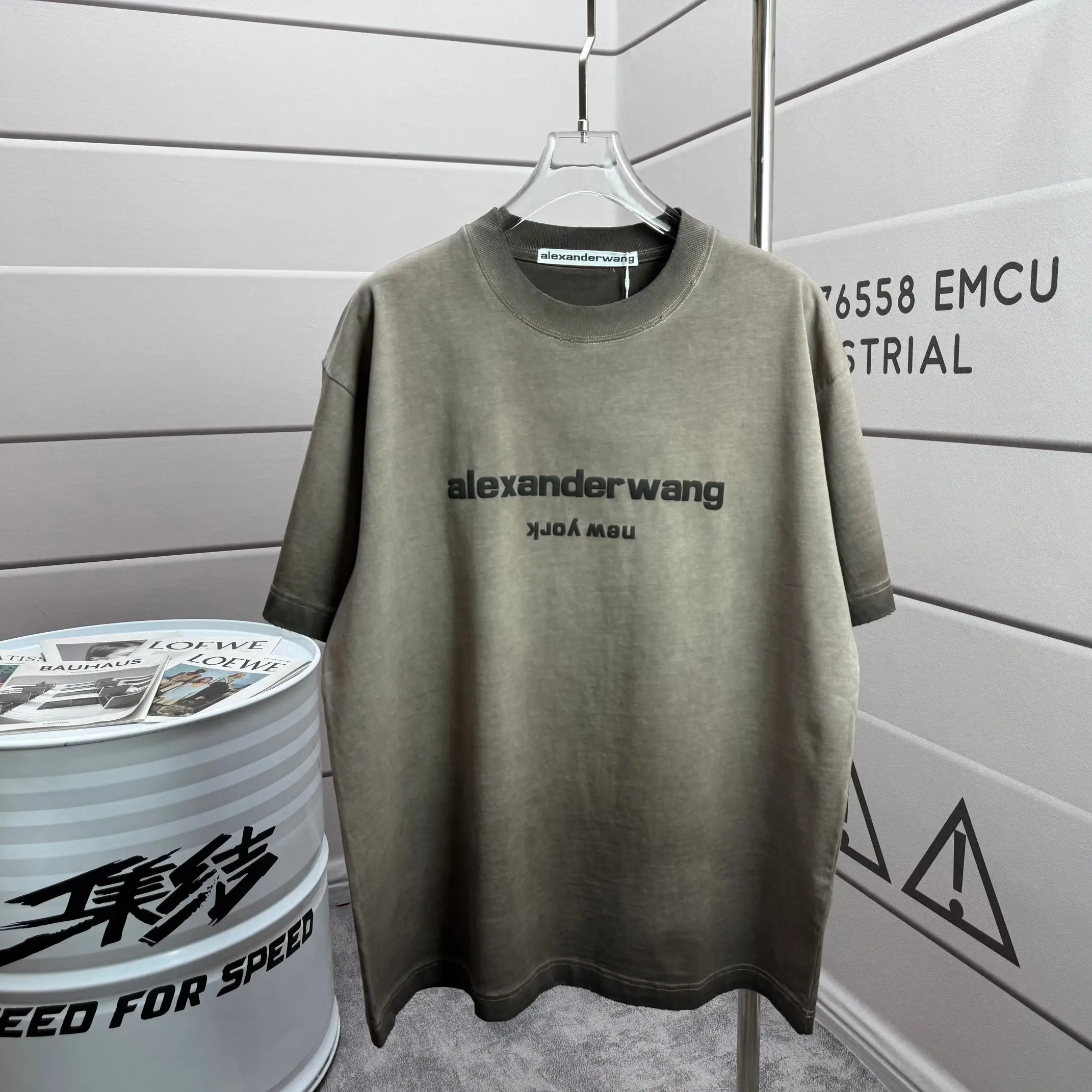 Logo Print Washed Cotton T-Shirt D14515099