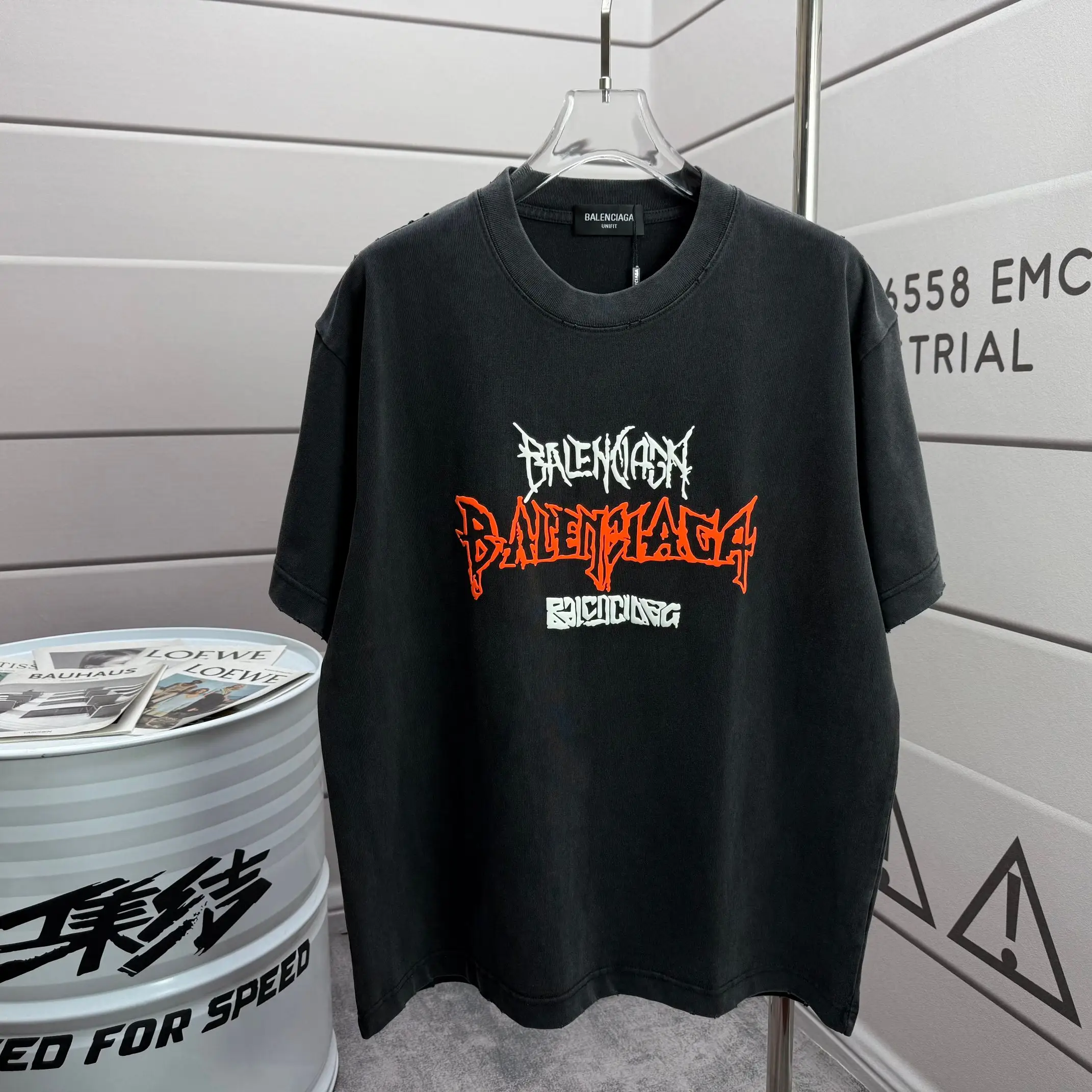 Logo-Print Distressed Cotton-Jersey T-Shirt D14512115