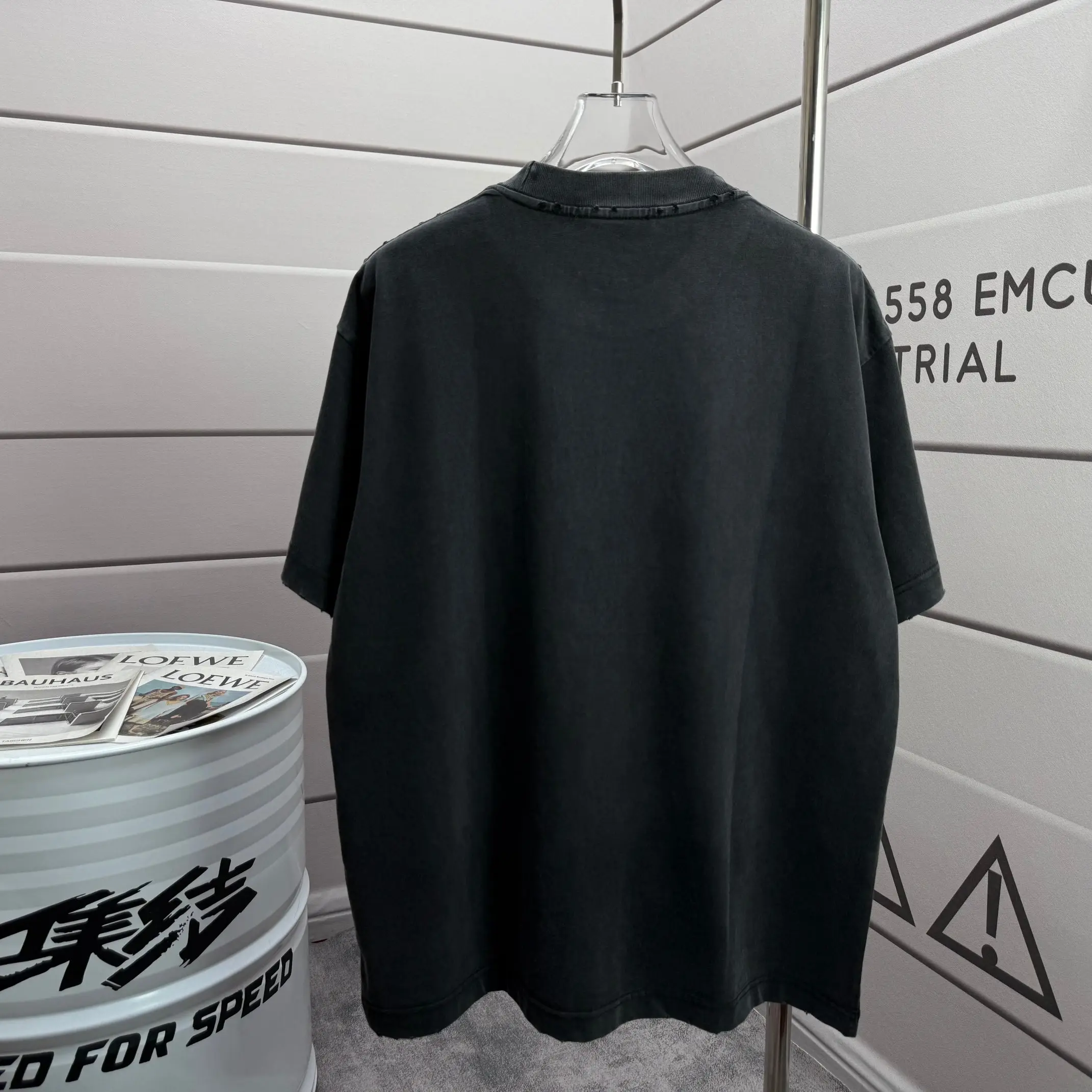 Logo-Print Distressed Cotton-Jersey T-Shirt D14512115 — view 2