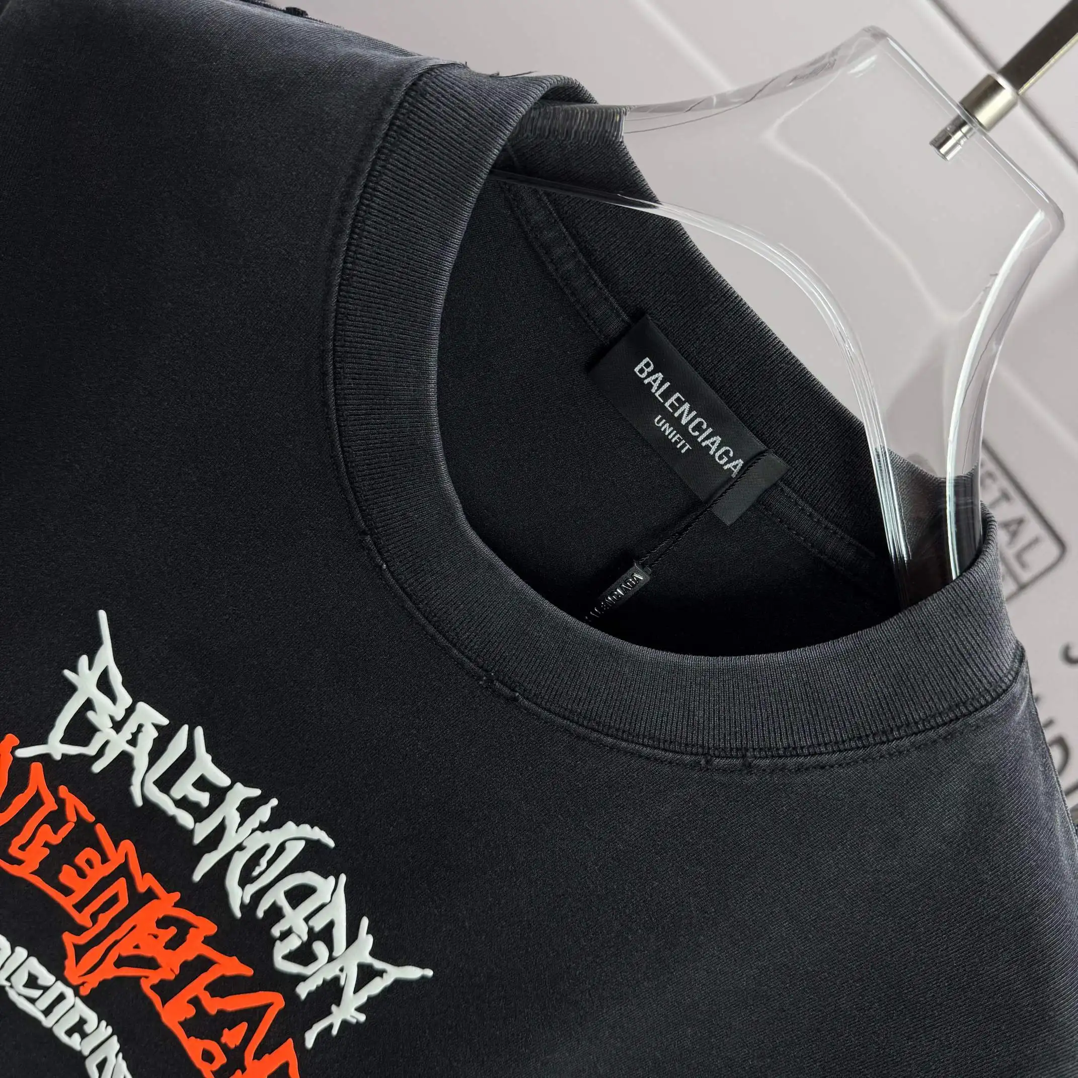 Logo-Print Distressed Cotton-Jersey T-Shirt D14512115 — view 3