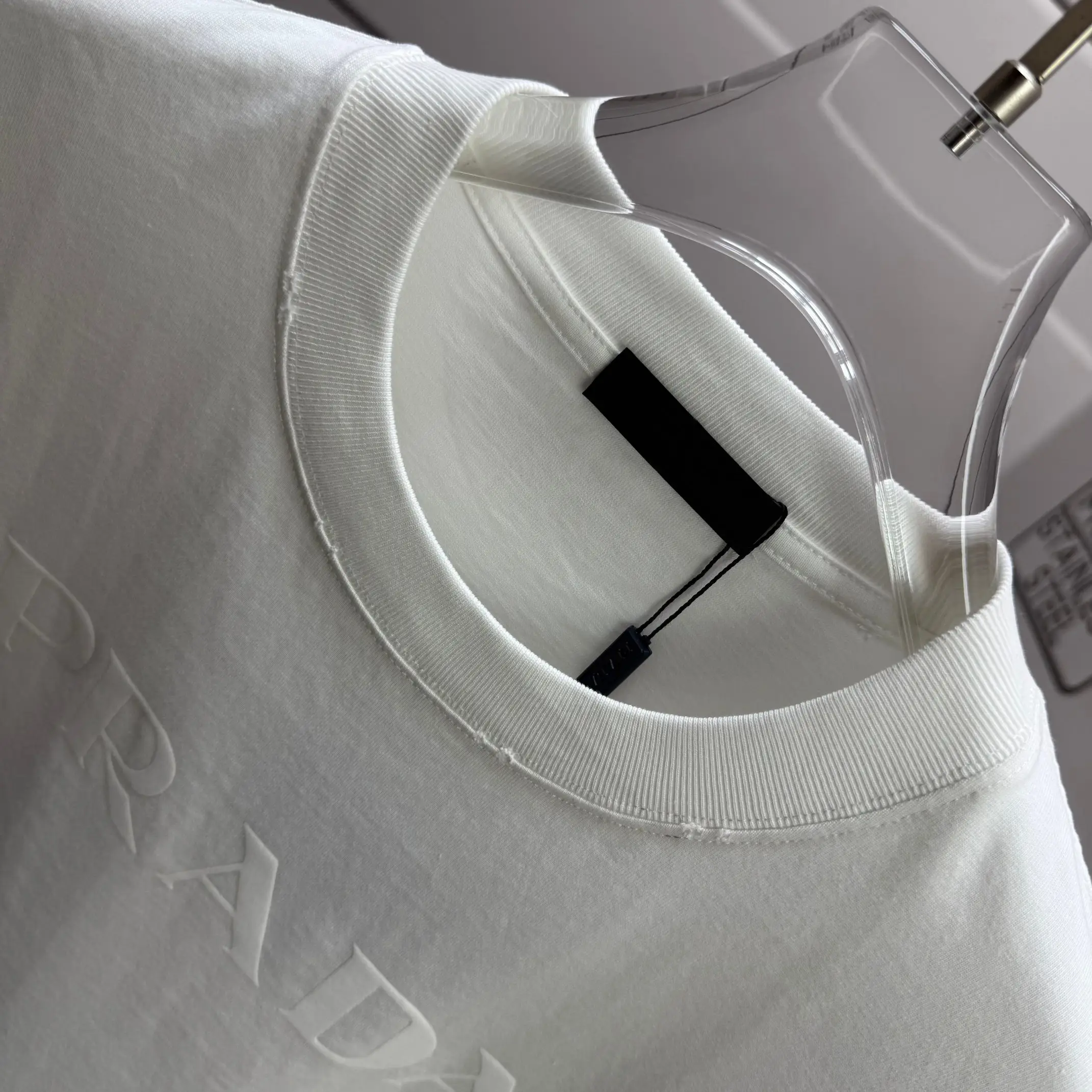 Logo Flocked Washed Cotton T-Shirt D14512132 — view 3
