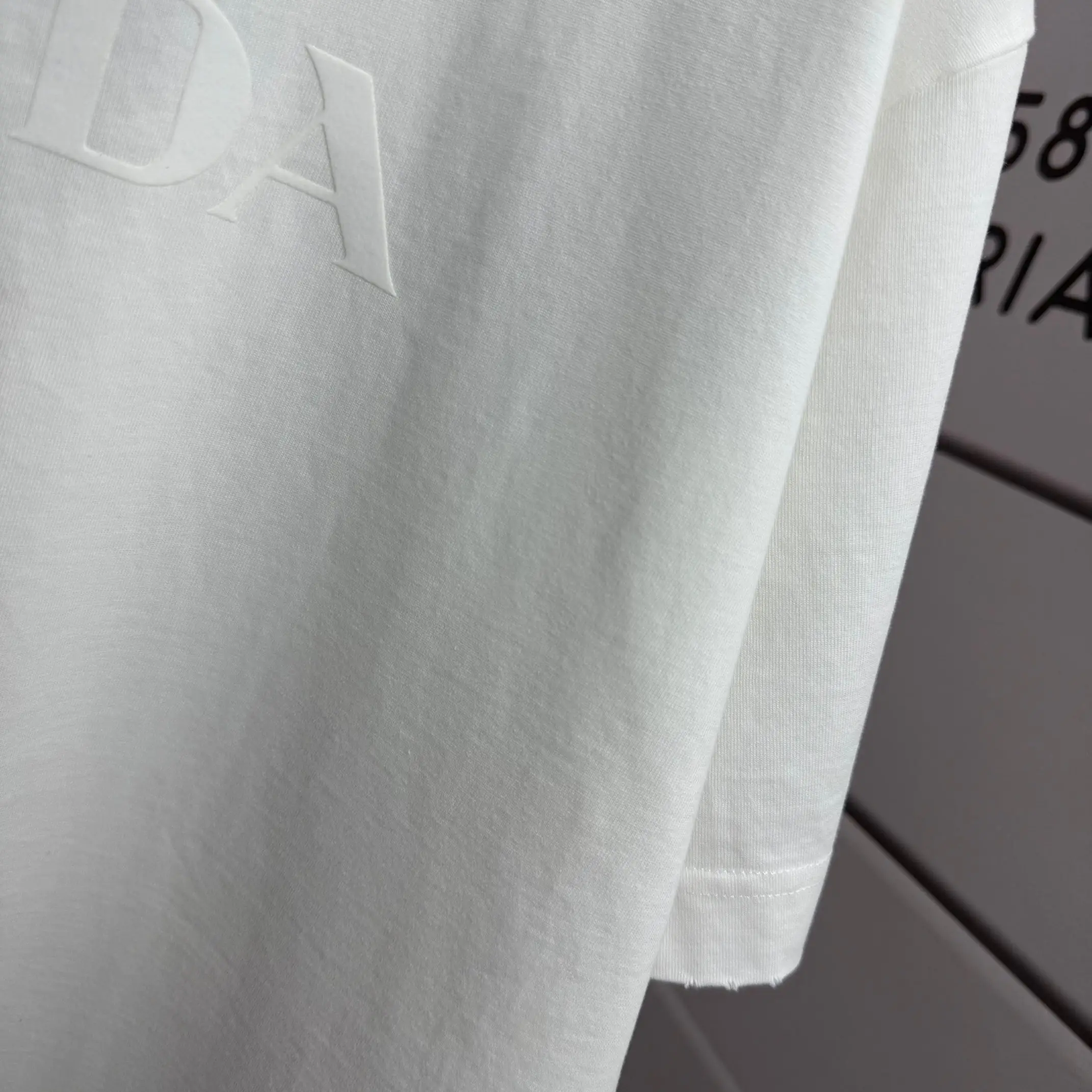 Logo Flocked Washed Cotton T-Shirt D14512132 — view 6