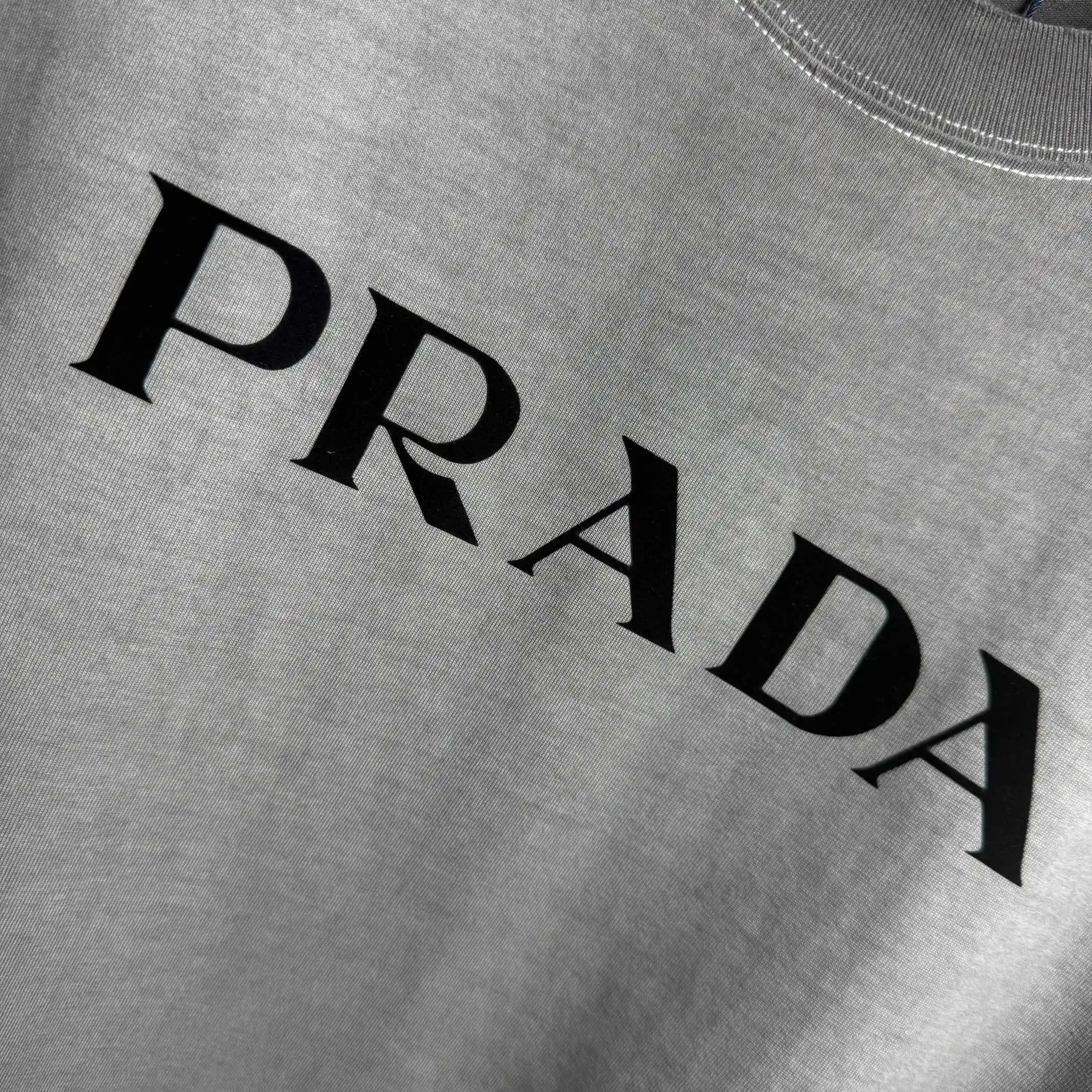 Logo Flocked Washed Cotton T-Shirt D14512134 — view 5