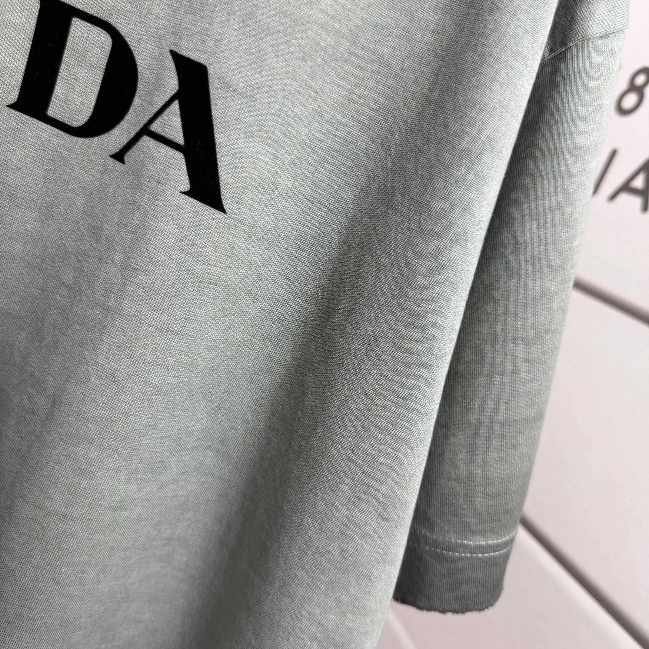 Logo Flocked Washed Cotton T-Shirt D14512134 — view 6