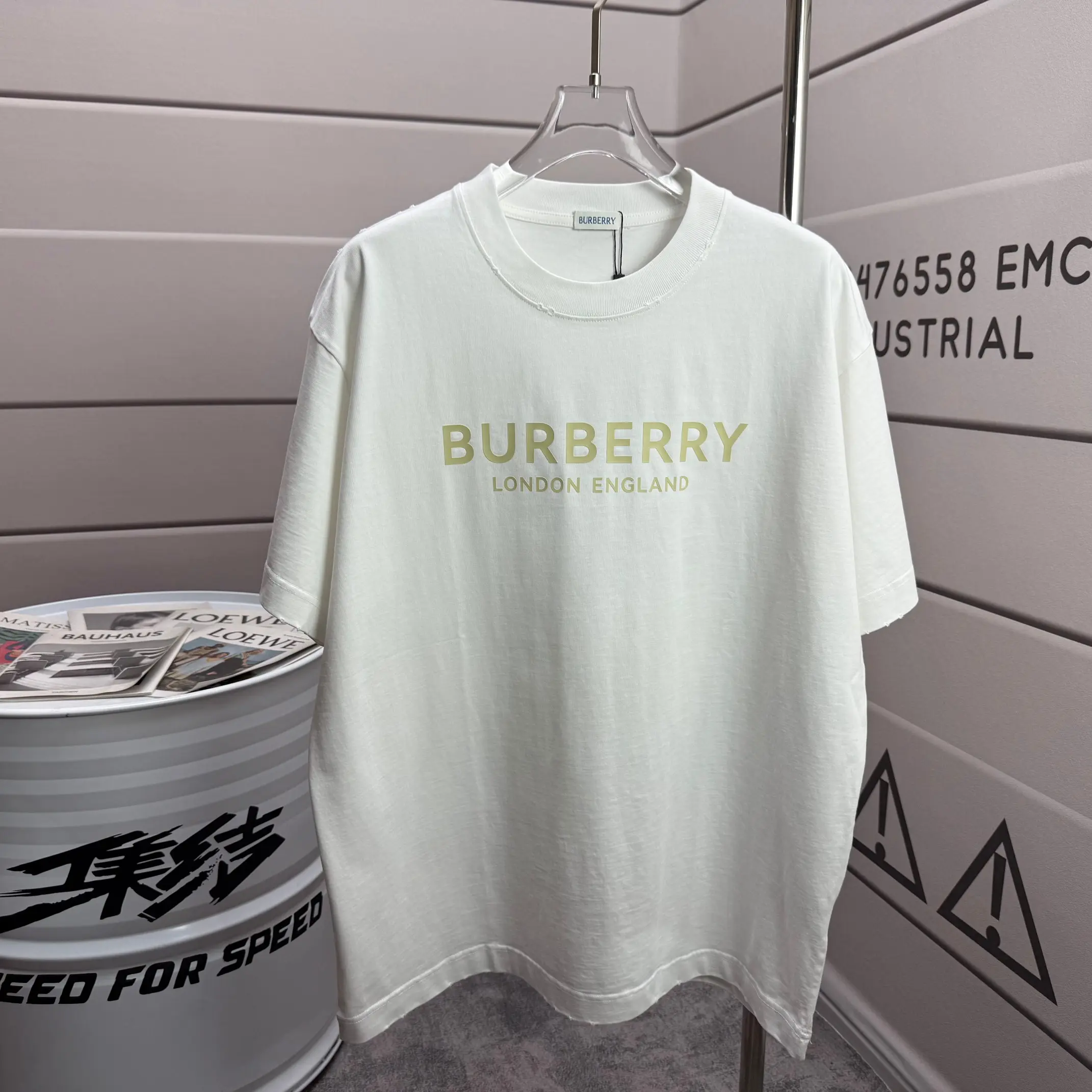 Logo Print Distressed Cotton T-Shirt D14512130