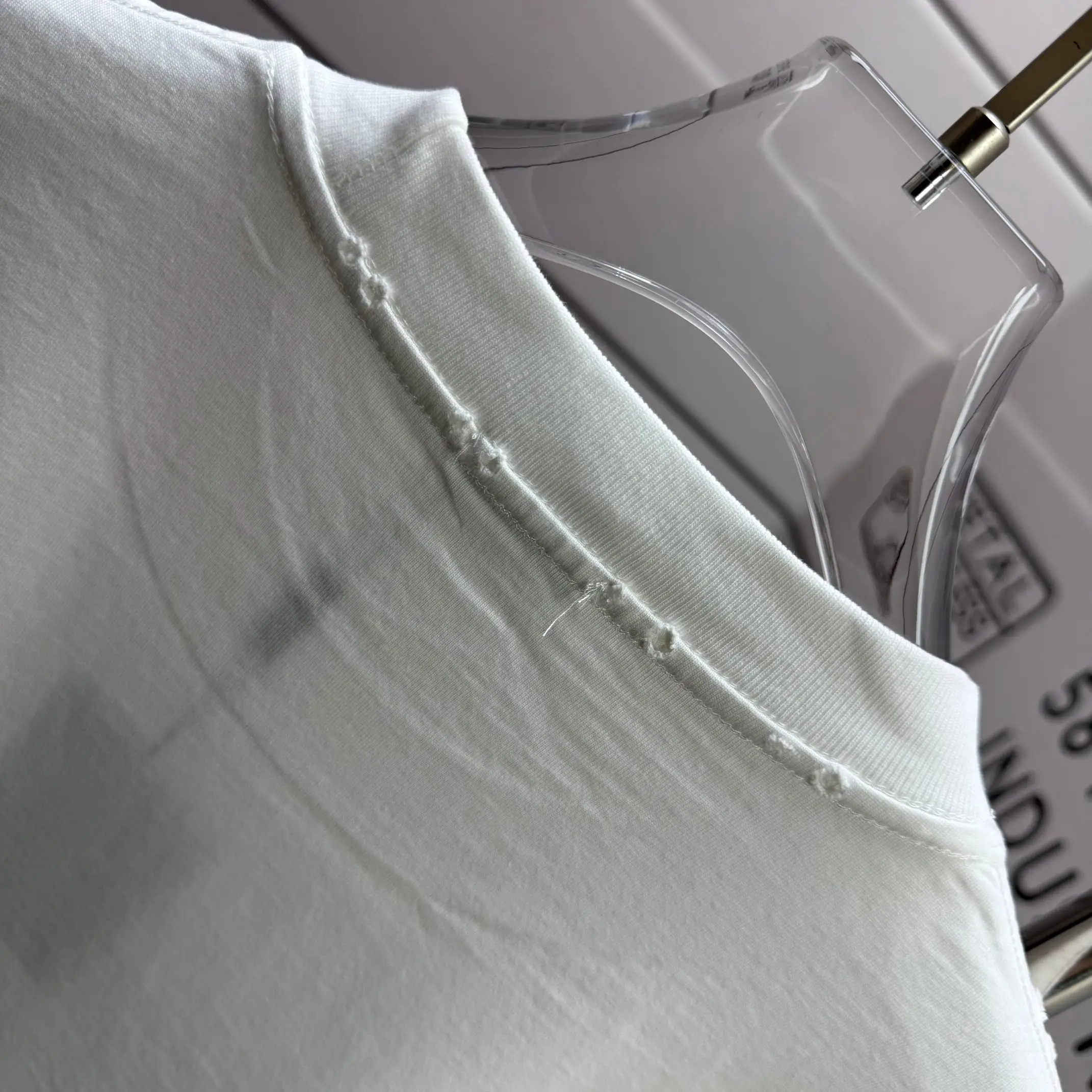 Logo Print Distressed Cotton T-Shirt D14512130 — view 8
