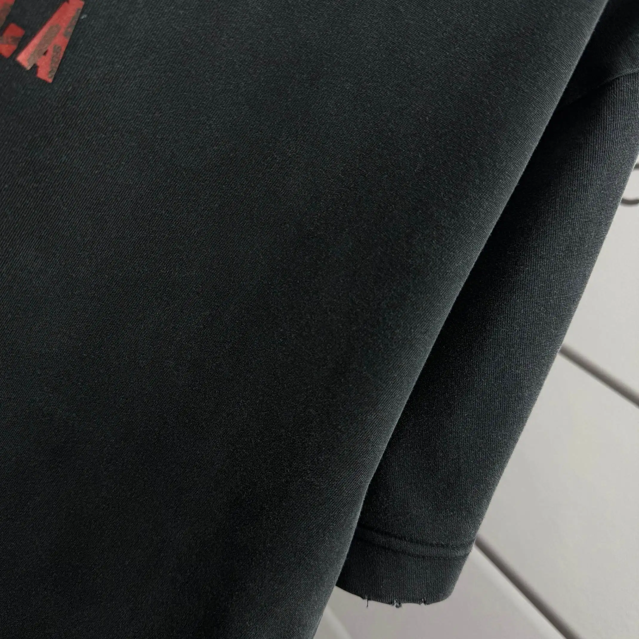 Logo Print Distressed Washed Cotton T-Shirt D15015135 — view 5