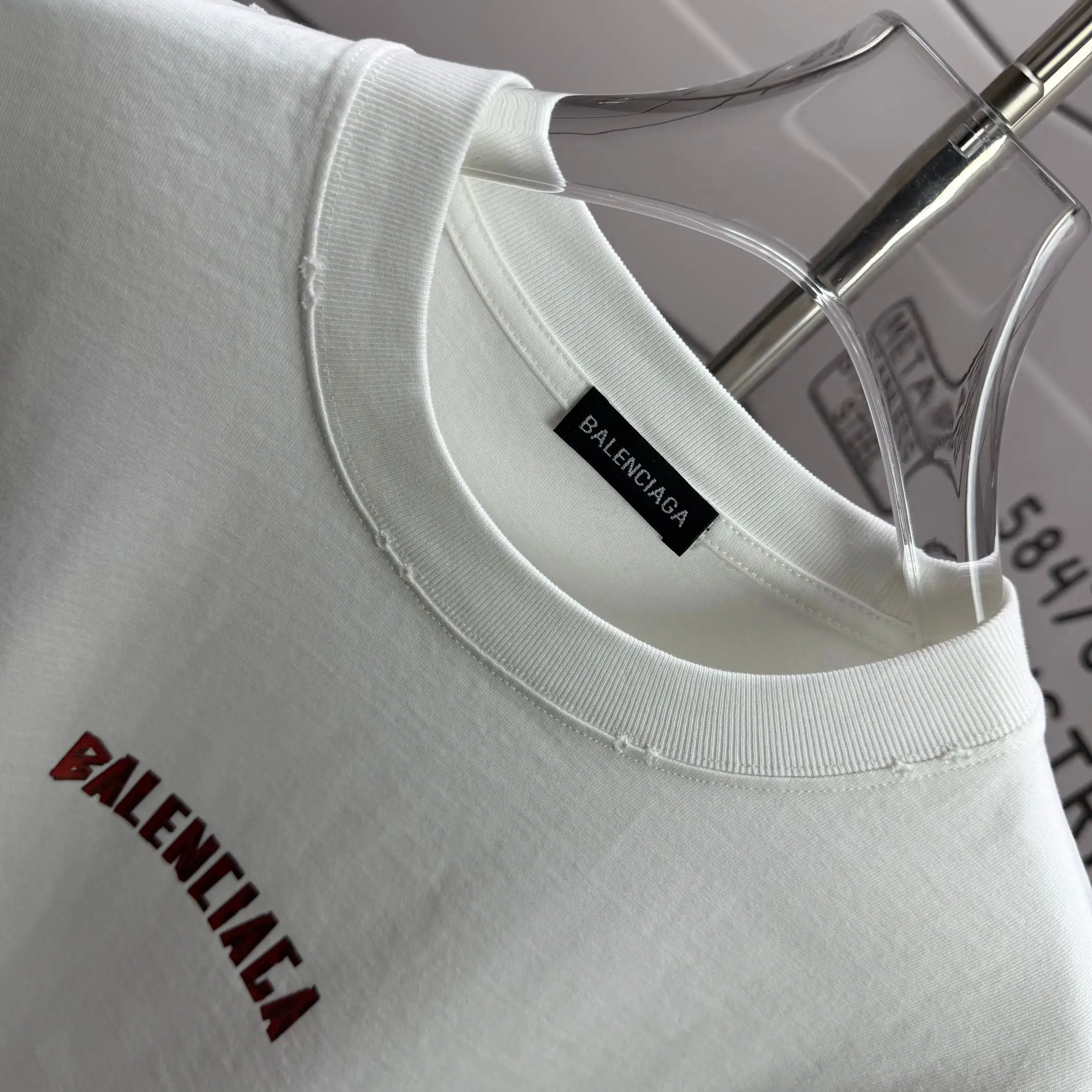 Logo-Print Distressed Cotton-Jersey T-Shirt D15015134 — view 3