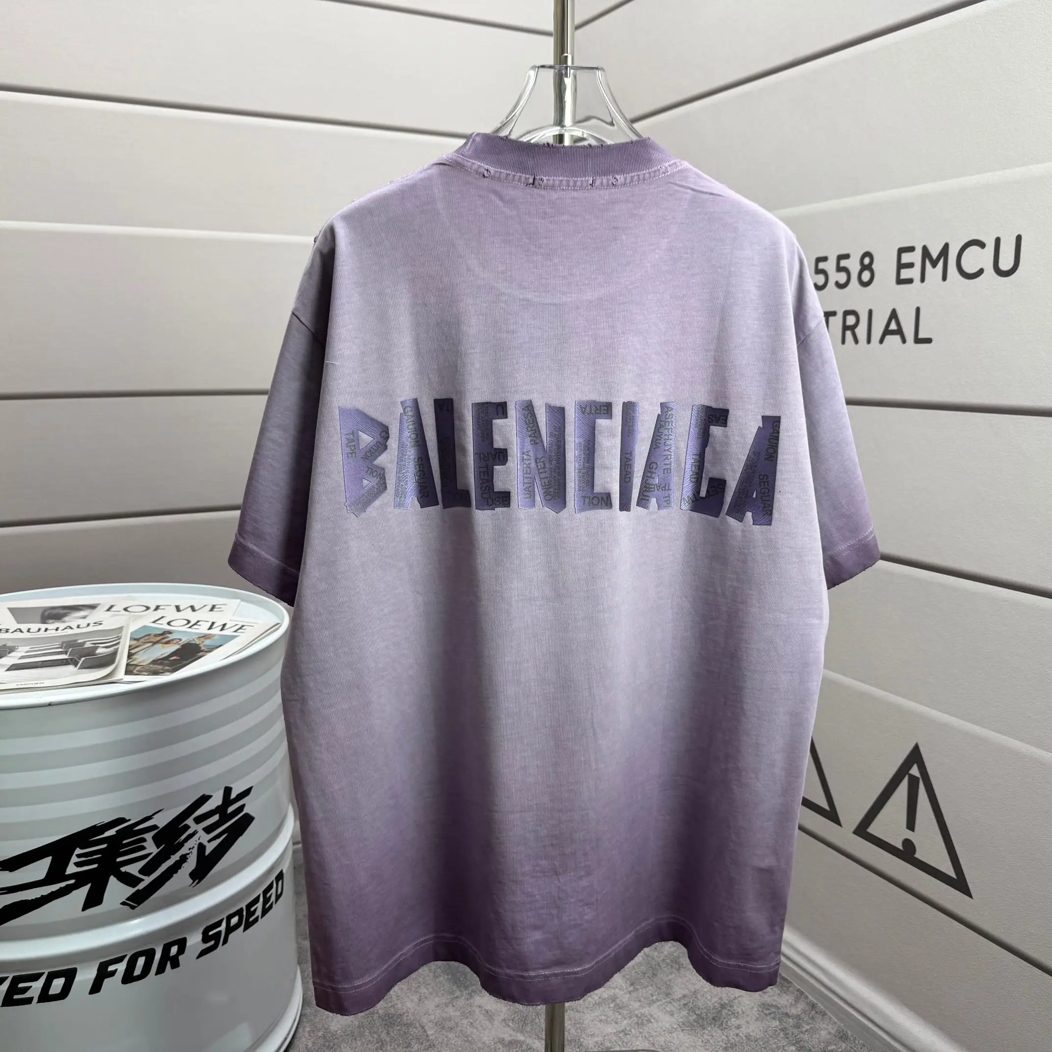 Logo-Appliqué Distressed Cotton T-Shirt D15015137