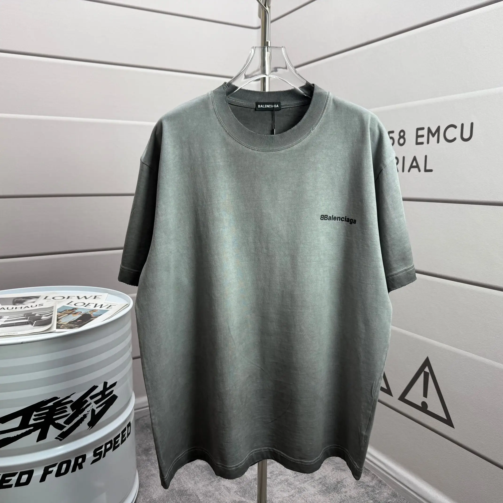 Logo Print Washed Cotton T-Shirt D15015143
