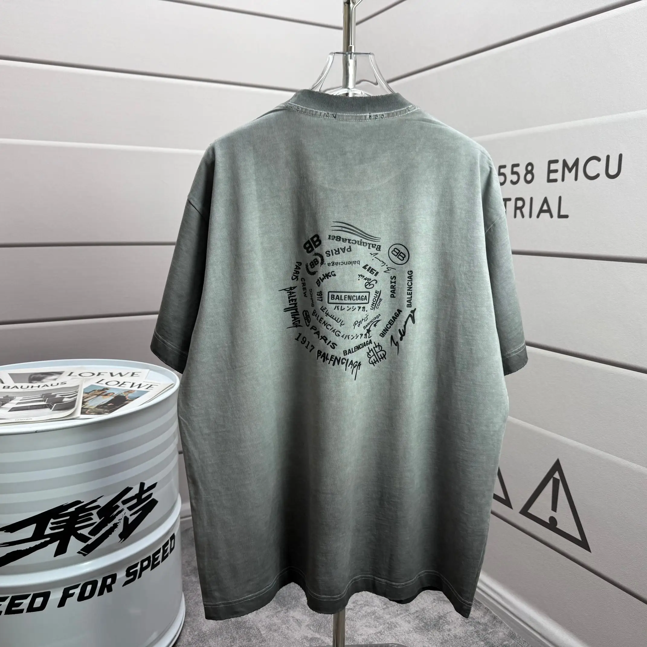 Logo Print Washed Cotton T-Shirt D15015143 — view 2