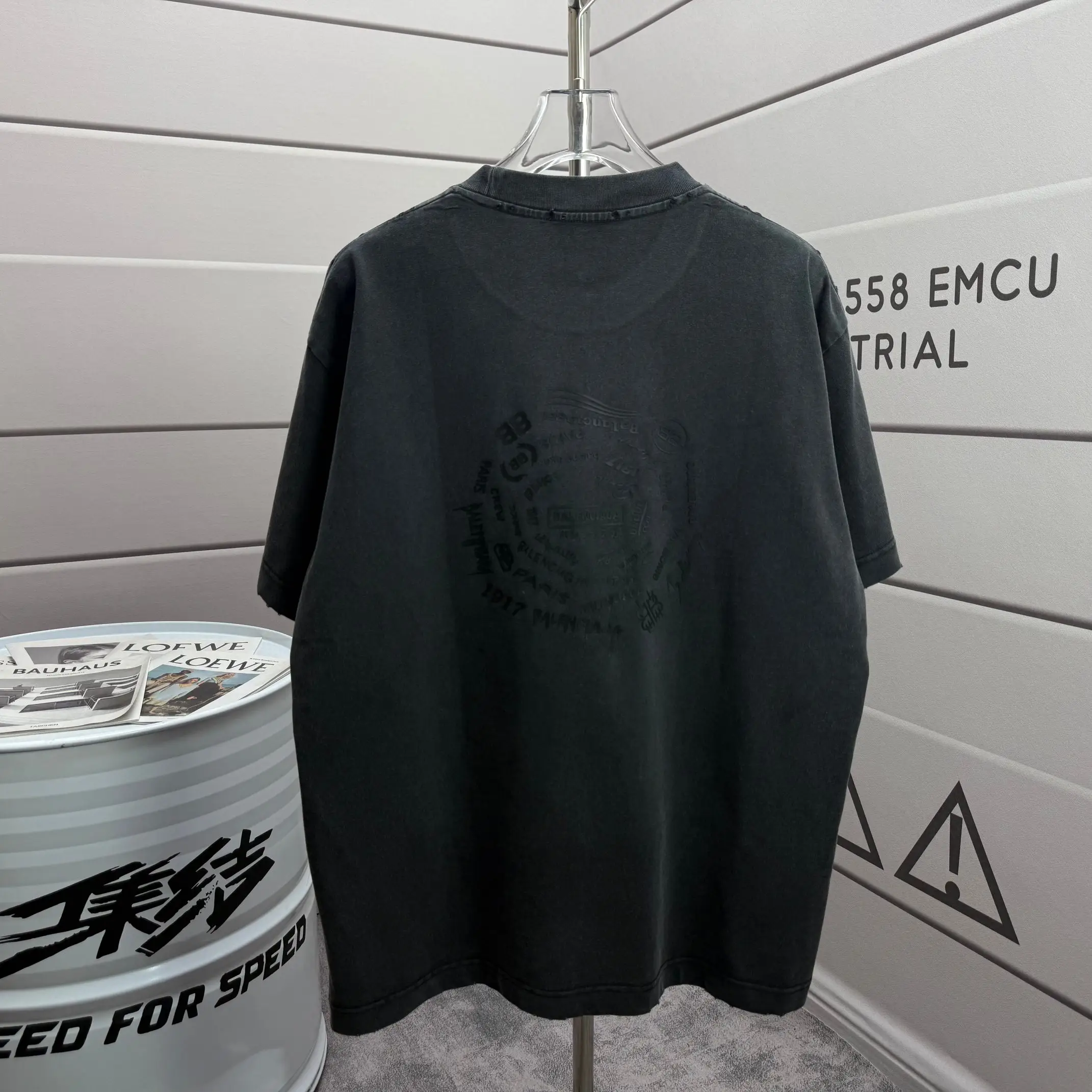 Logo-Print Washed Cotton-Jersey T-Shirt D15015142 — view 2