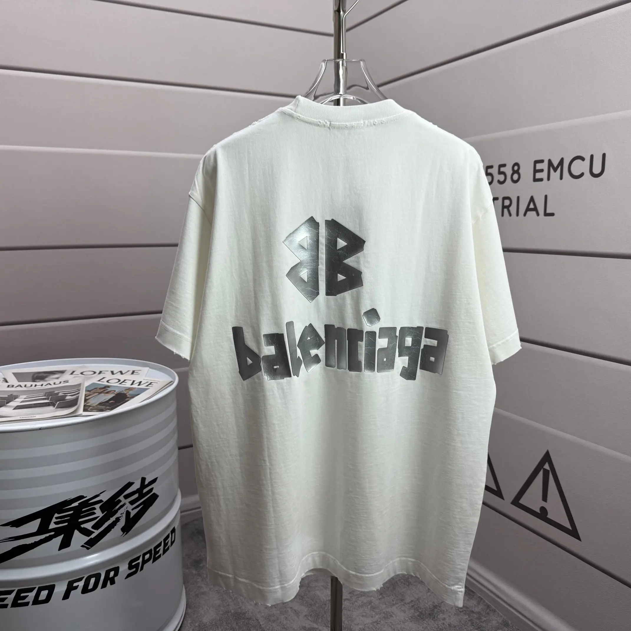 Distressed Logo-Print Cotton-Jersey T-Shirt D15015144 — view 2