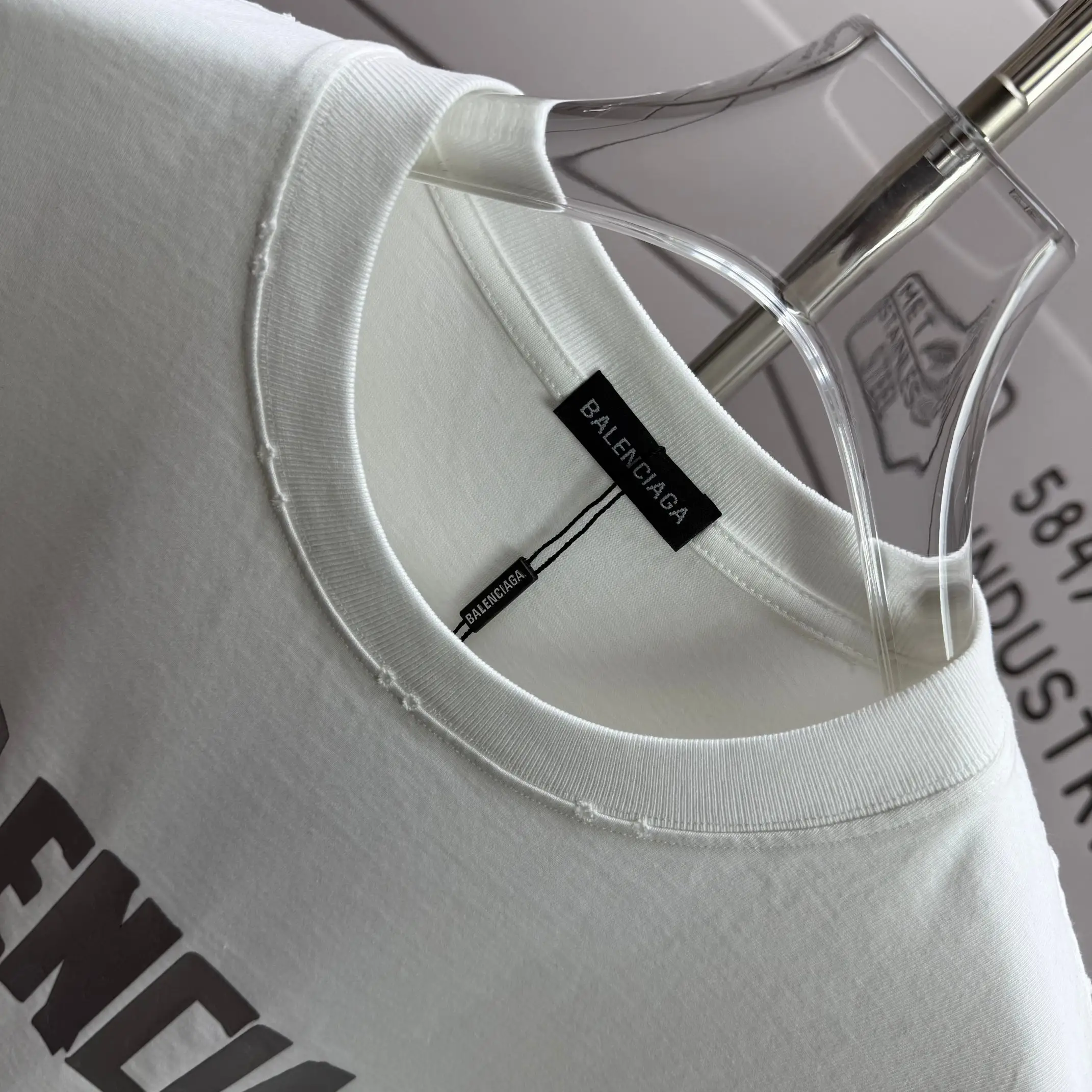 Distressed Logo-Print Cotton-Jersey T-Shirt D15015144 — view 3