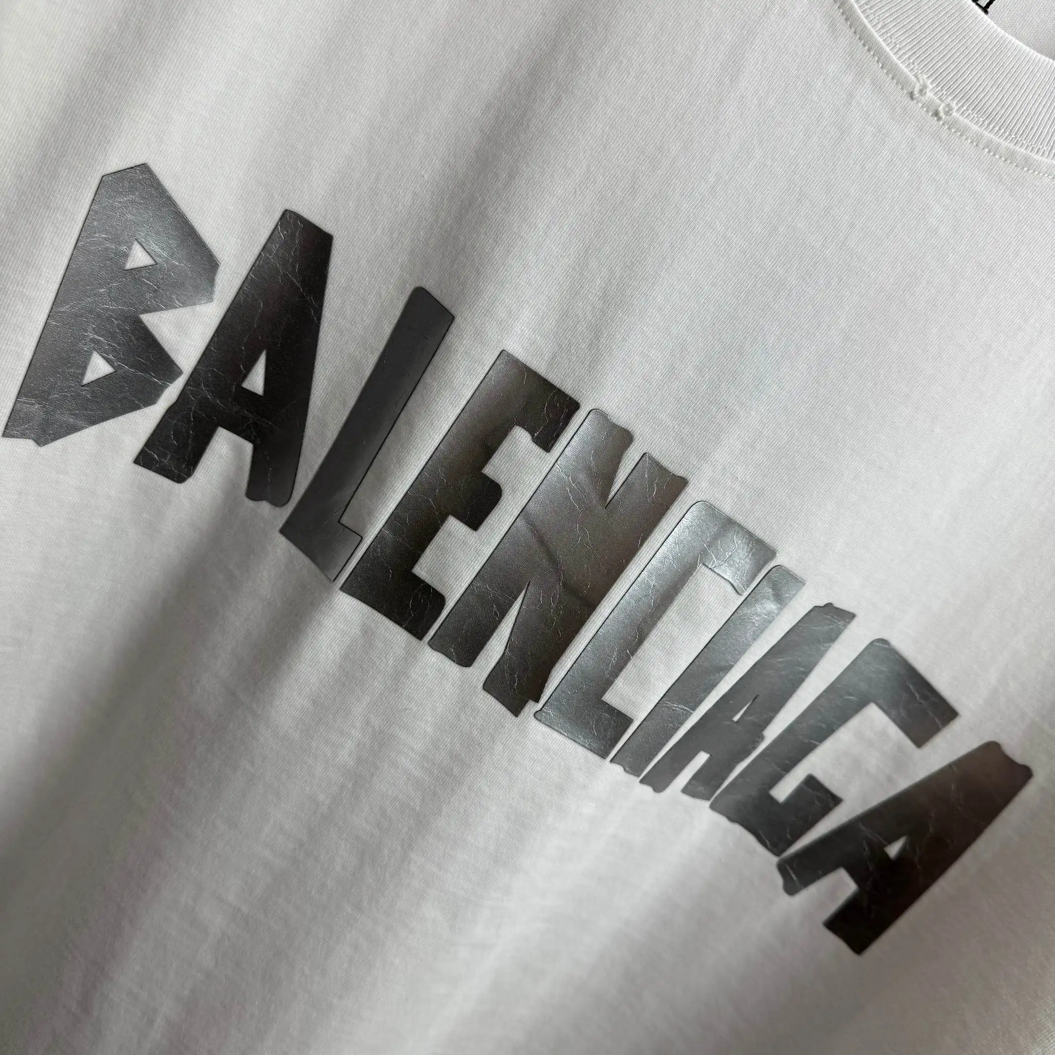 Distressed Logo-Print Cotton-Jersey T-Shirt D15015144 — view 5
