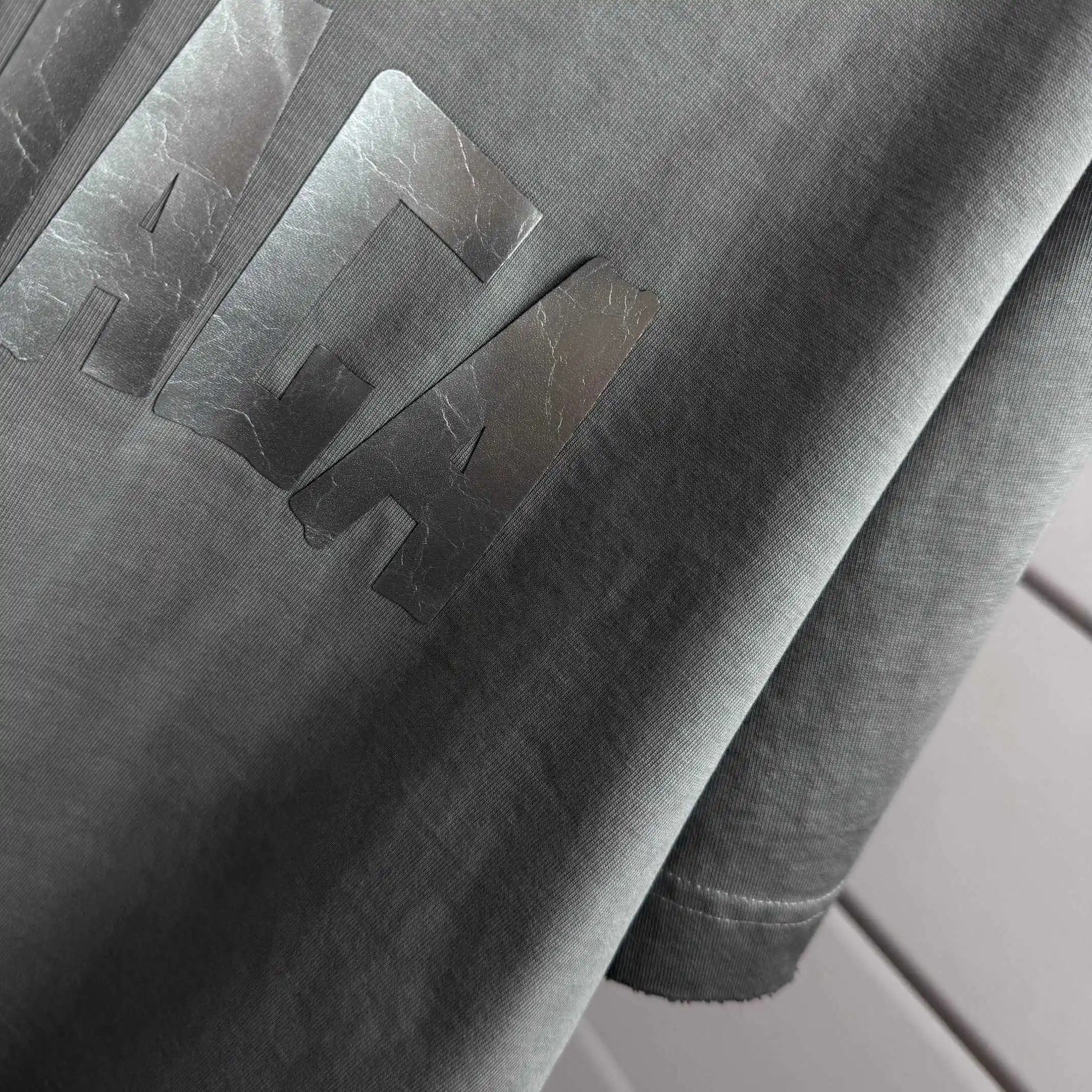 Logo-Print Distressed Washed Cotton T-Shirt D15015146 — view 6