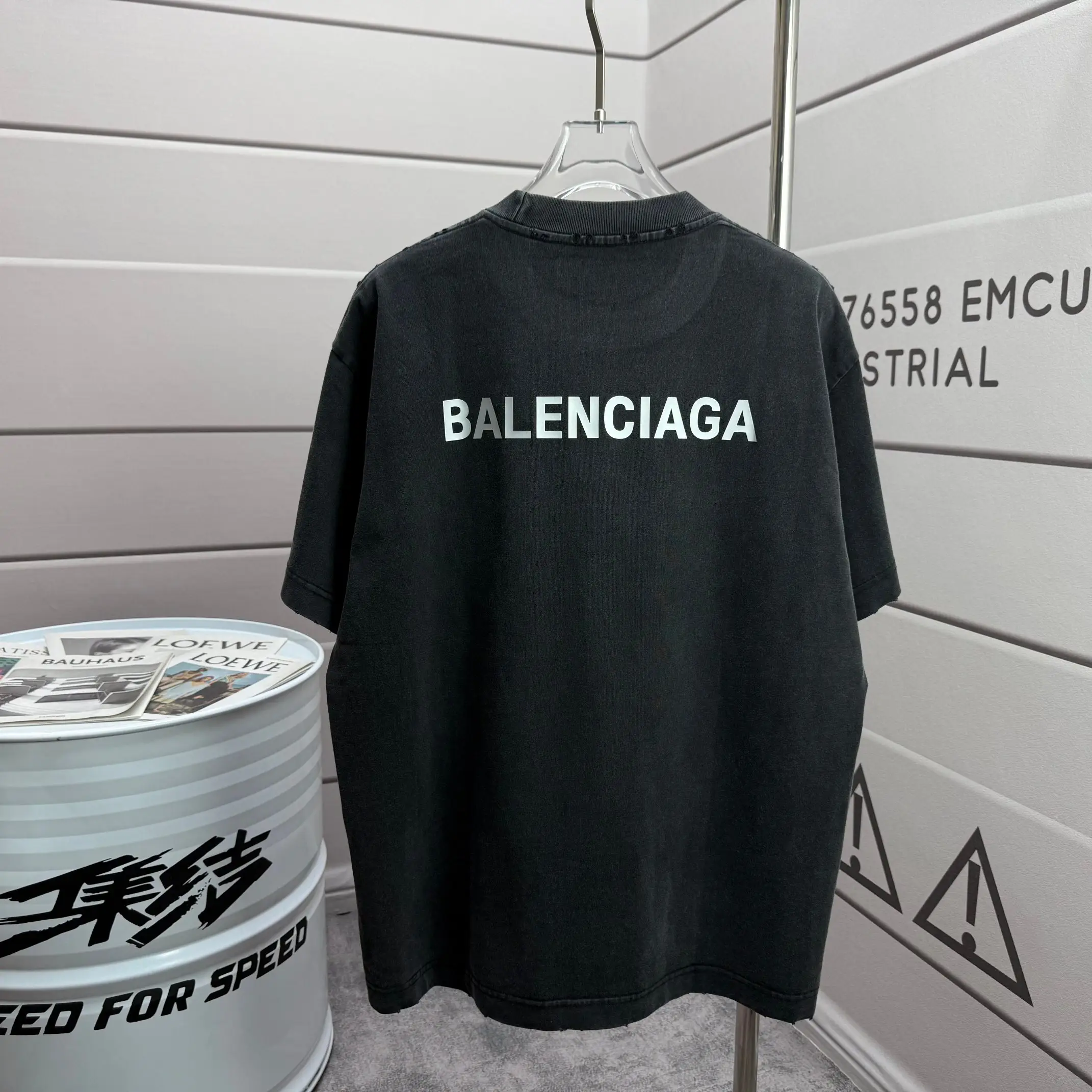 Logo Print Washed Cotton T-Shirt D15015112