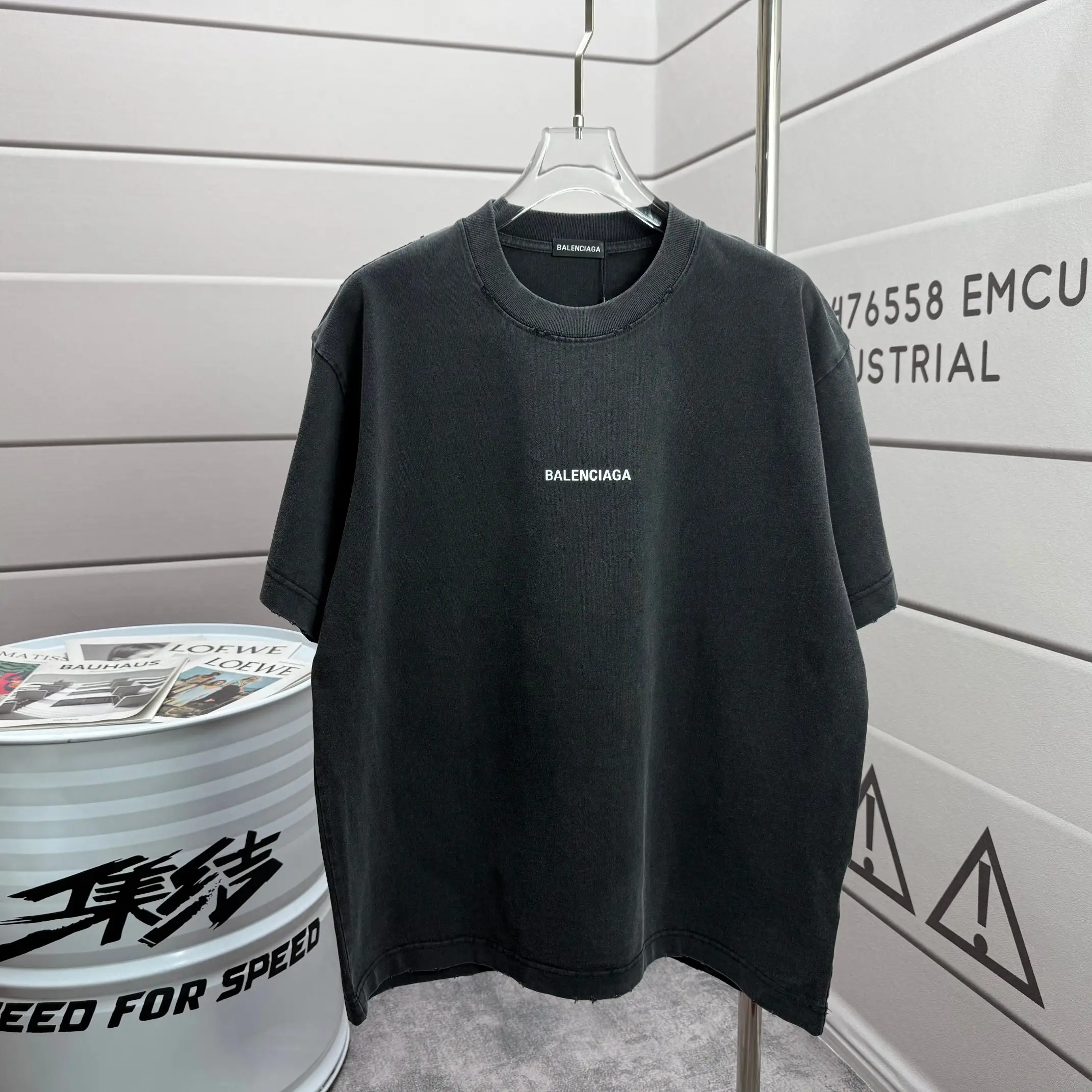Logo Print Washed Cotton T-Shirt D15015112 — view 2