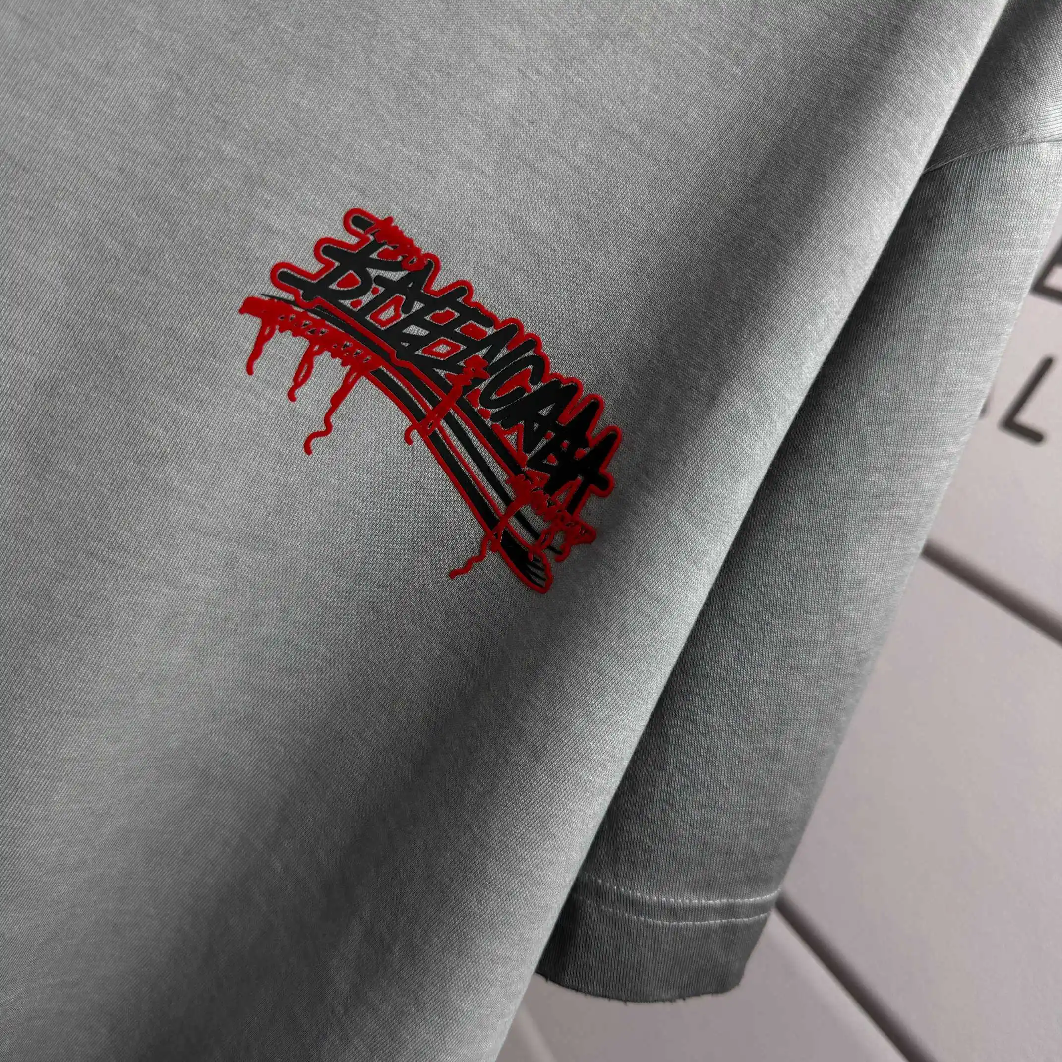 Distressed Logo-Print Cotton-Jersey T-Shirt D15015109 — view 6