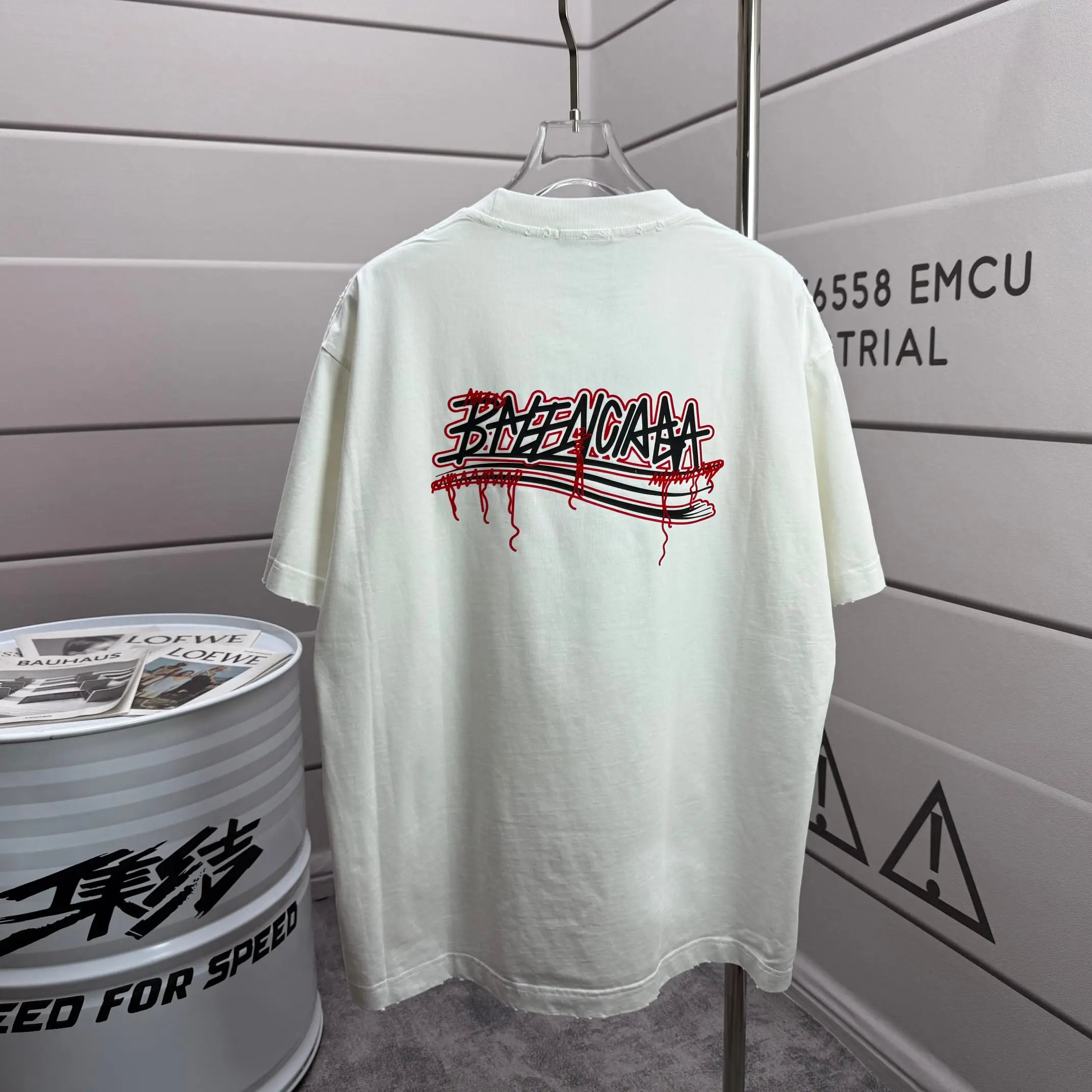 Distressed Logo-Print Cotton-Jersey T-Shirt D15015107