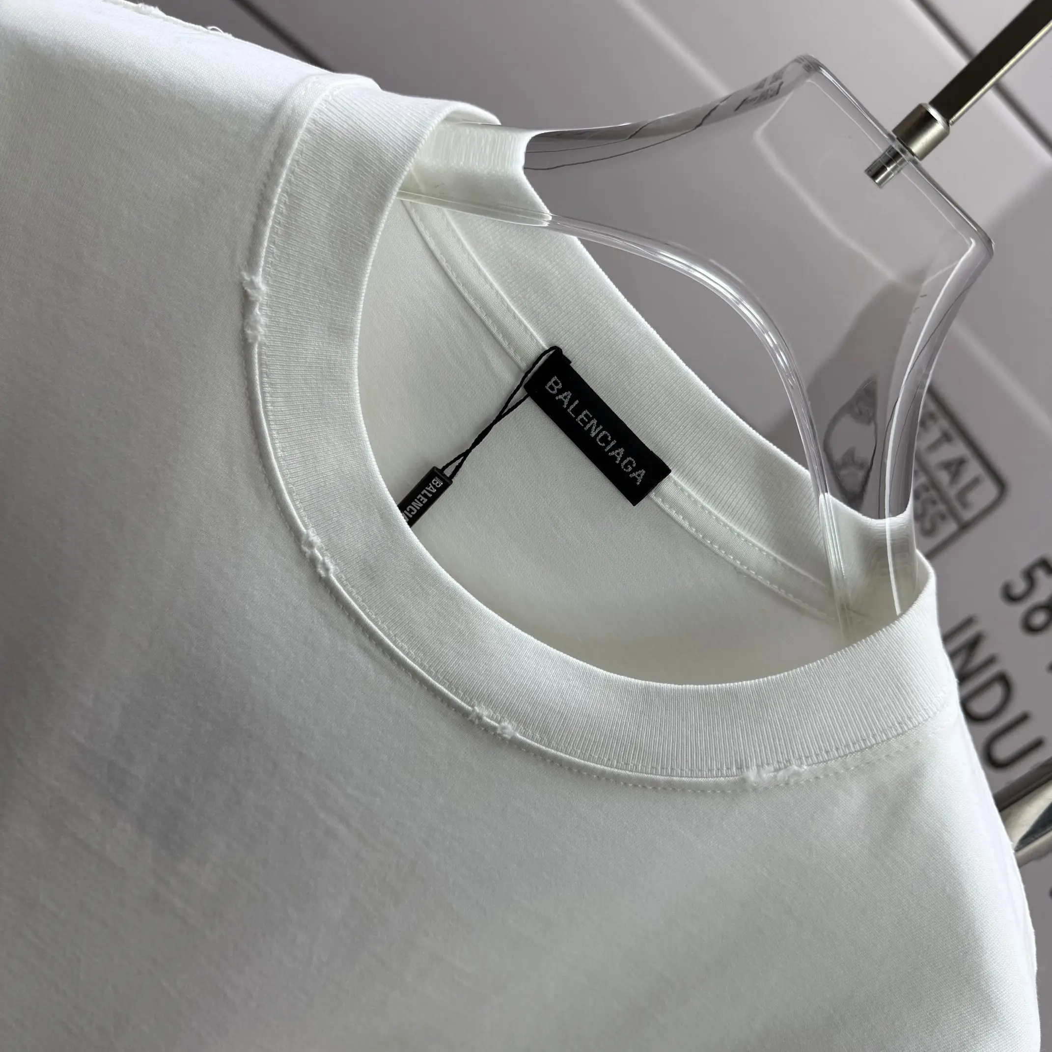 Distressed Logo-Print Cotton-Jersey T-Shirt D15015107 — view 3