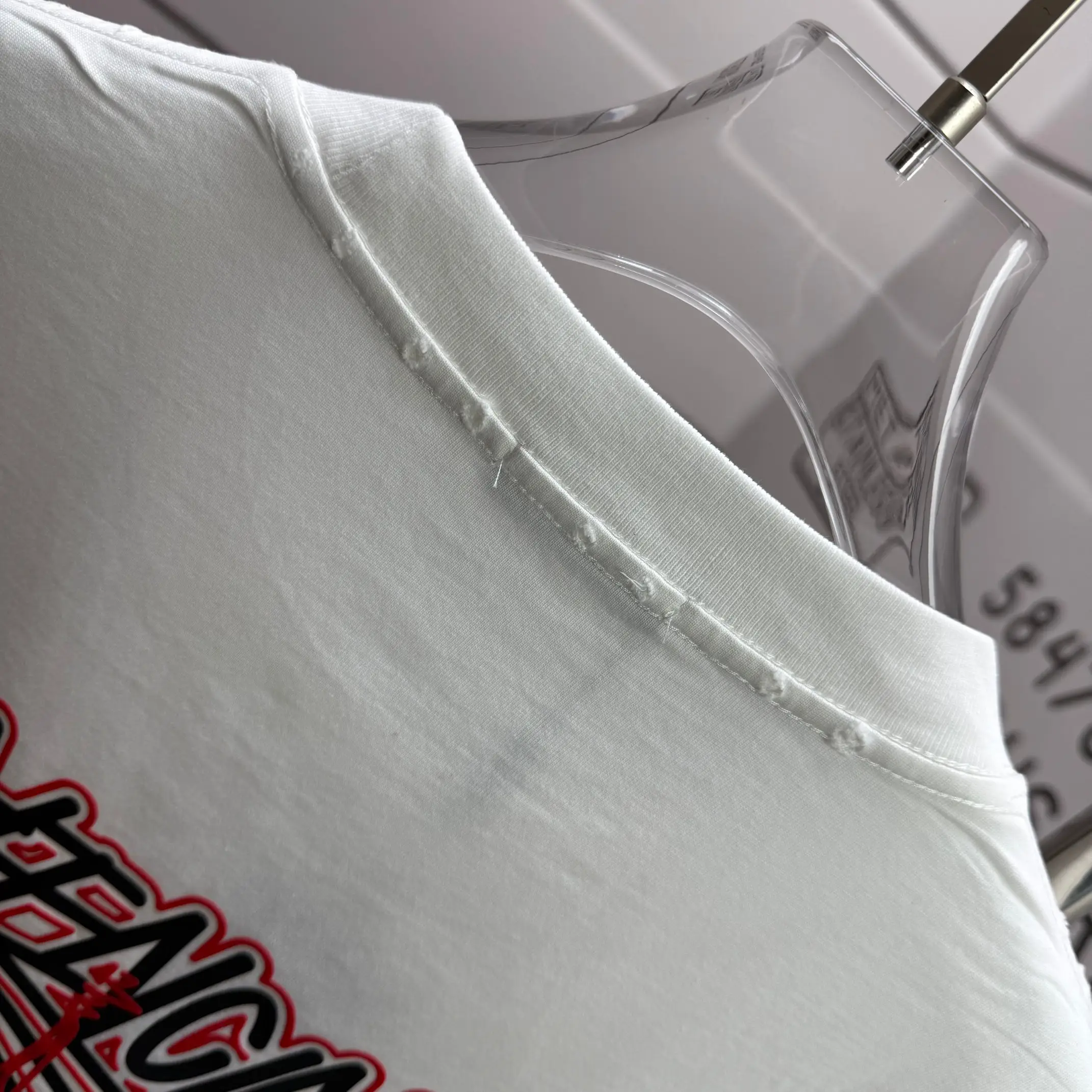 Distressed Logo-Print Cotton-Jersey T-Shirt D15015107 — view 8