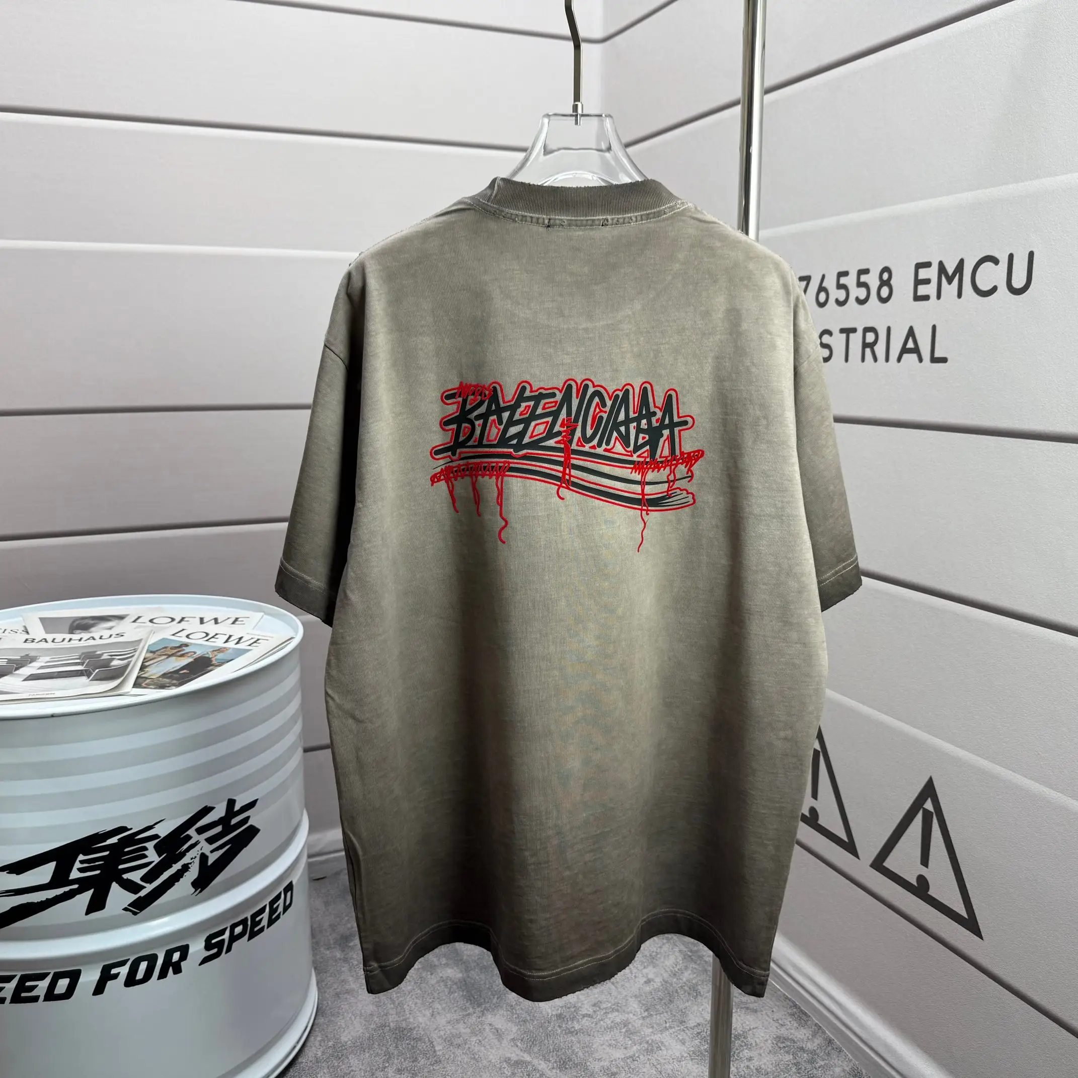 Logo Graphic Washed Cotton T-Shirt D15015110