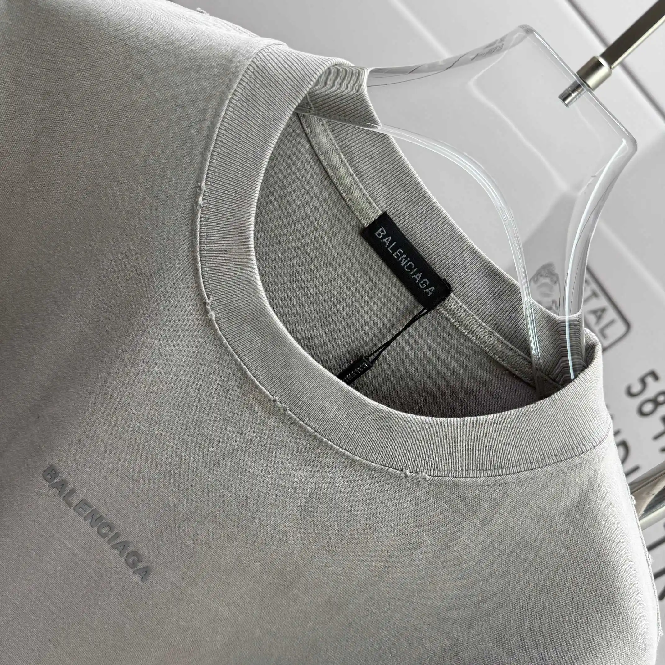 Logo-Print Distressed Washed Cotton T-Shirt D15015114 — view 3