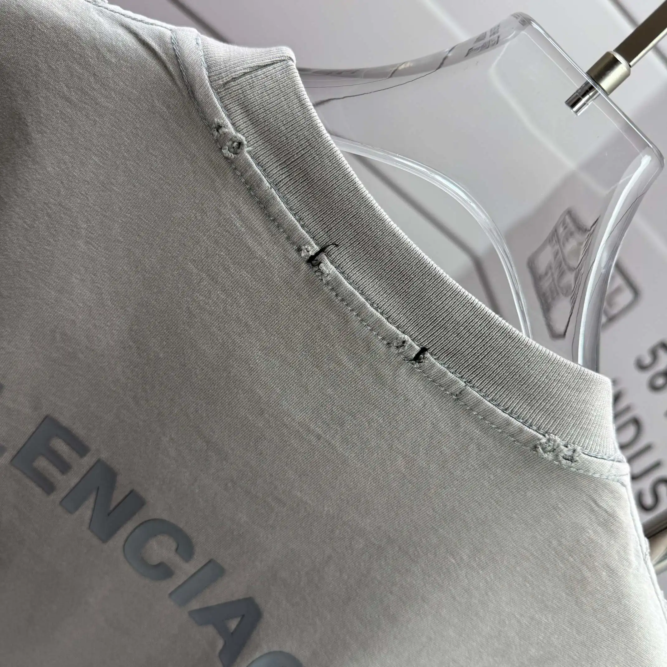 Logo-Print Distressed Washed Cotton T-Shirt D15015114 — view 8