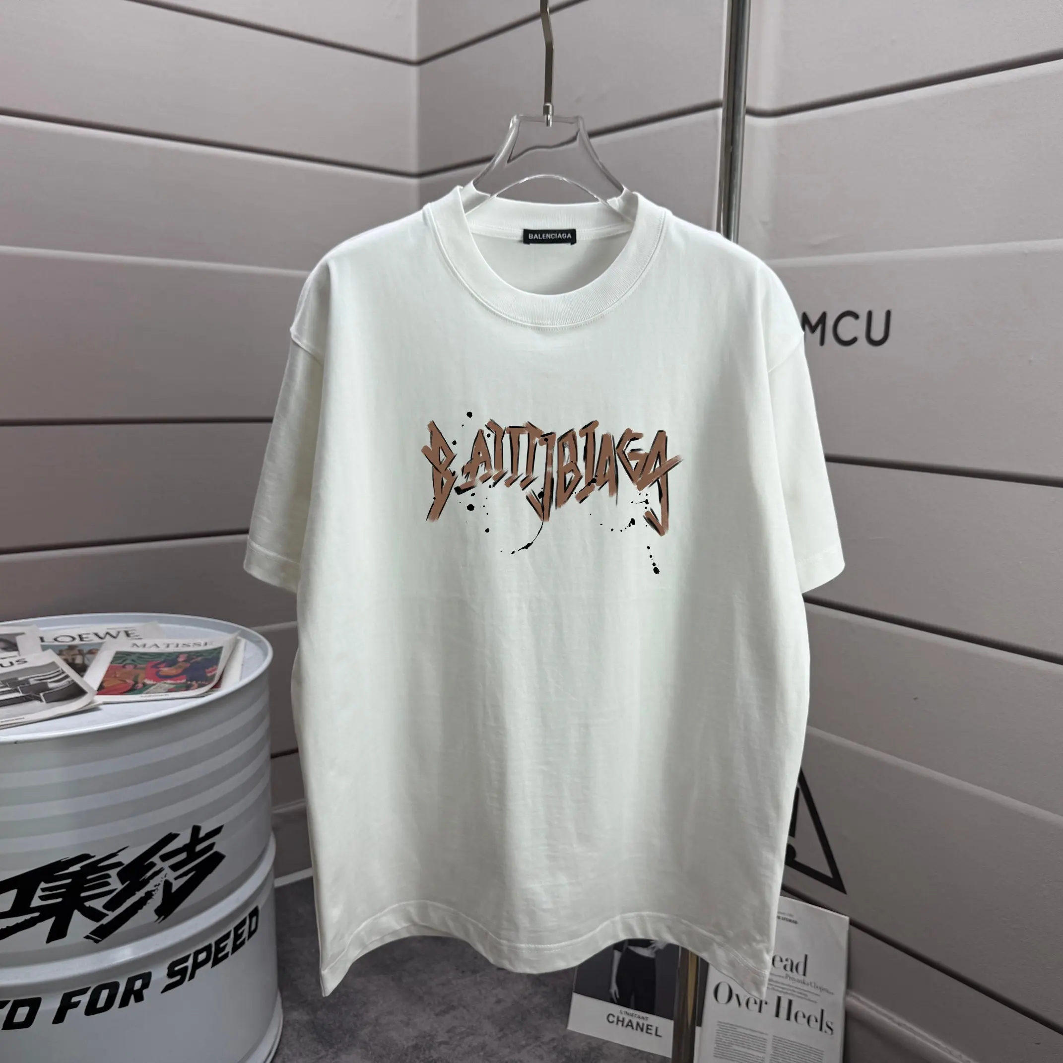 Graffiti Logo Cotton Jersey T-Shirt D15012915
