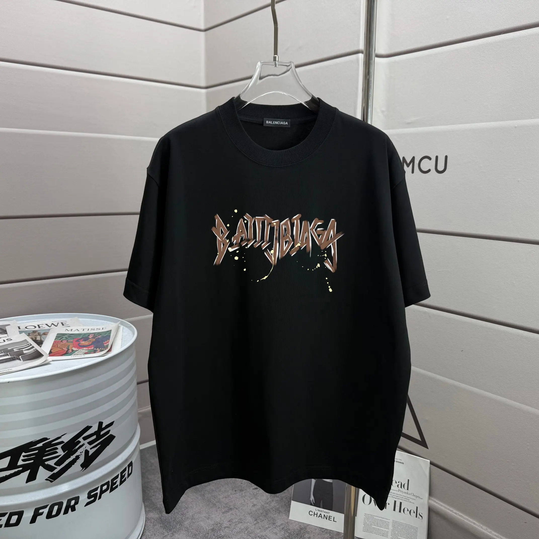 Logo Graphic Oversized Cotton T-Shirt D15012916
