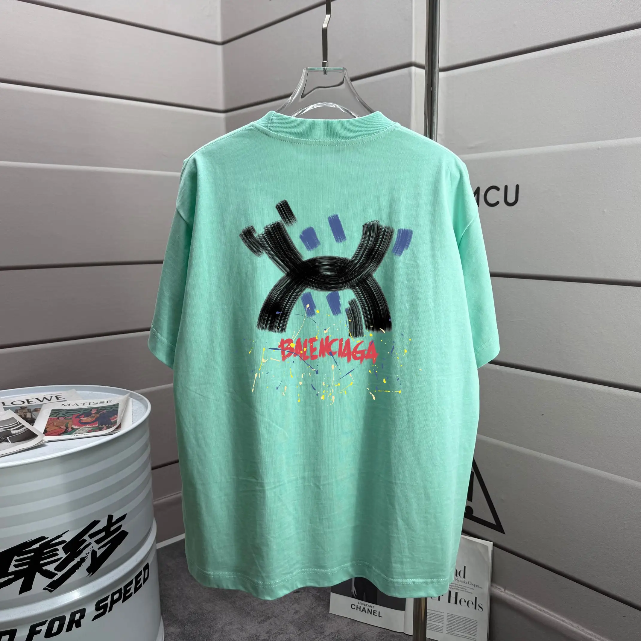 Balenciaga Graphic Print Cotton Jersey T-Shirt D15012910