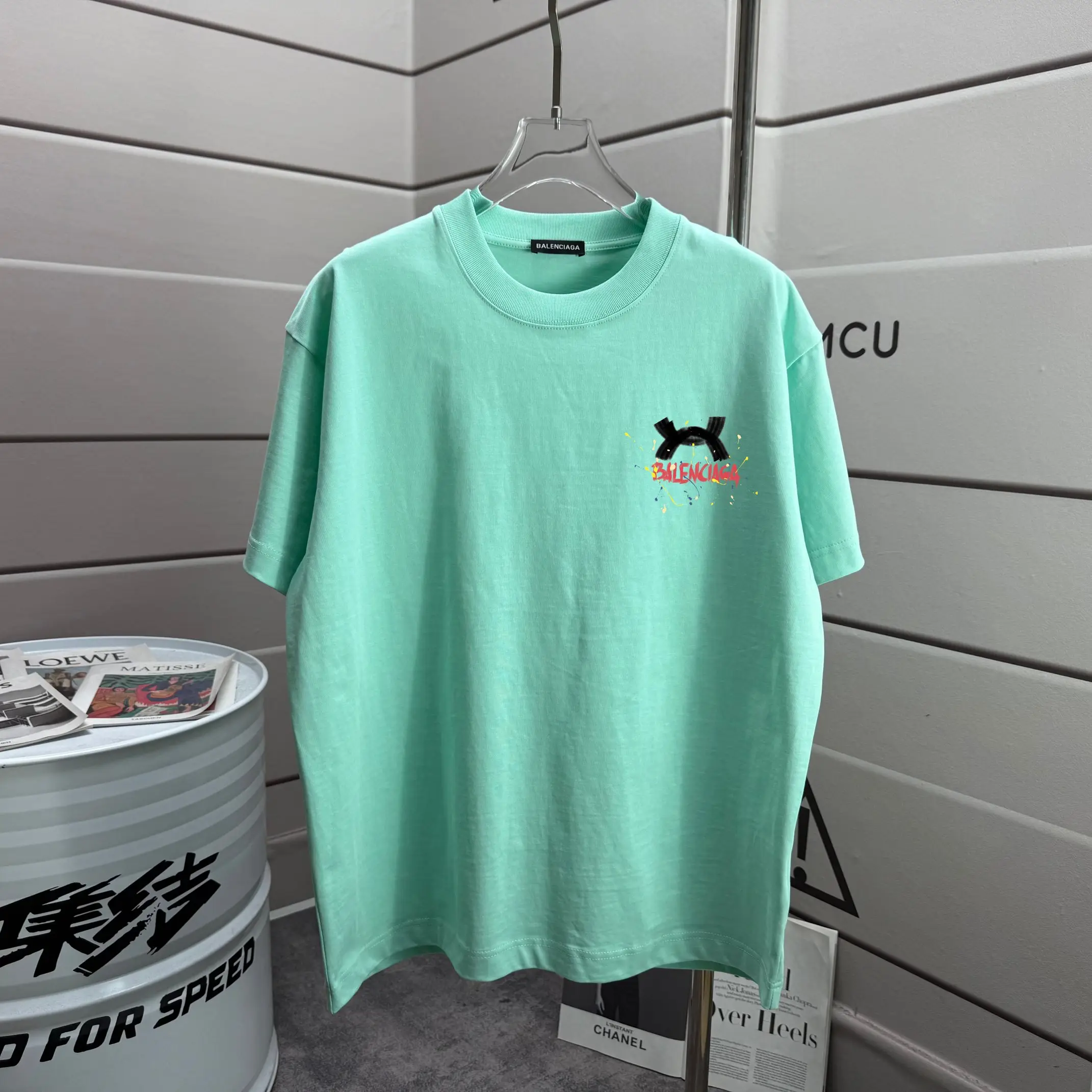 Balenciaga Graphic Print Cotton Jersey T-Shirt D15012910 — view 2