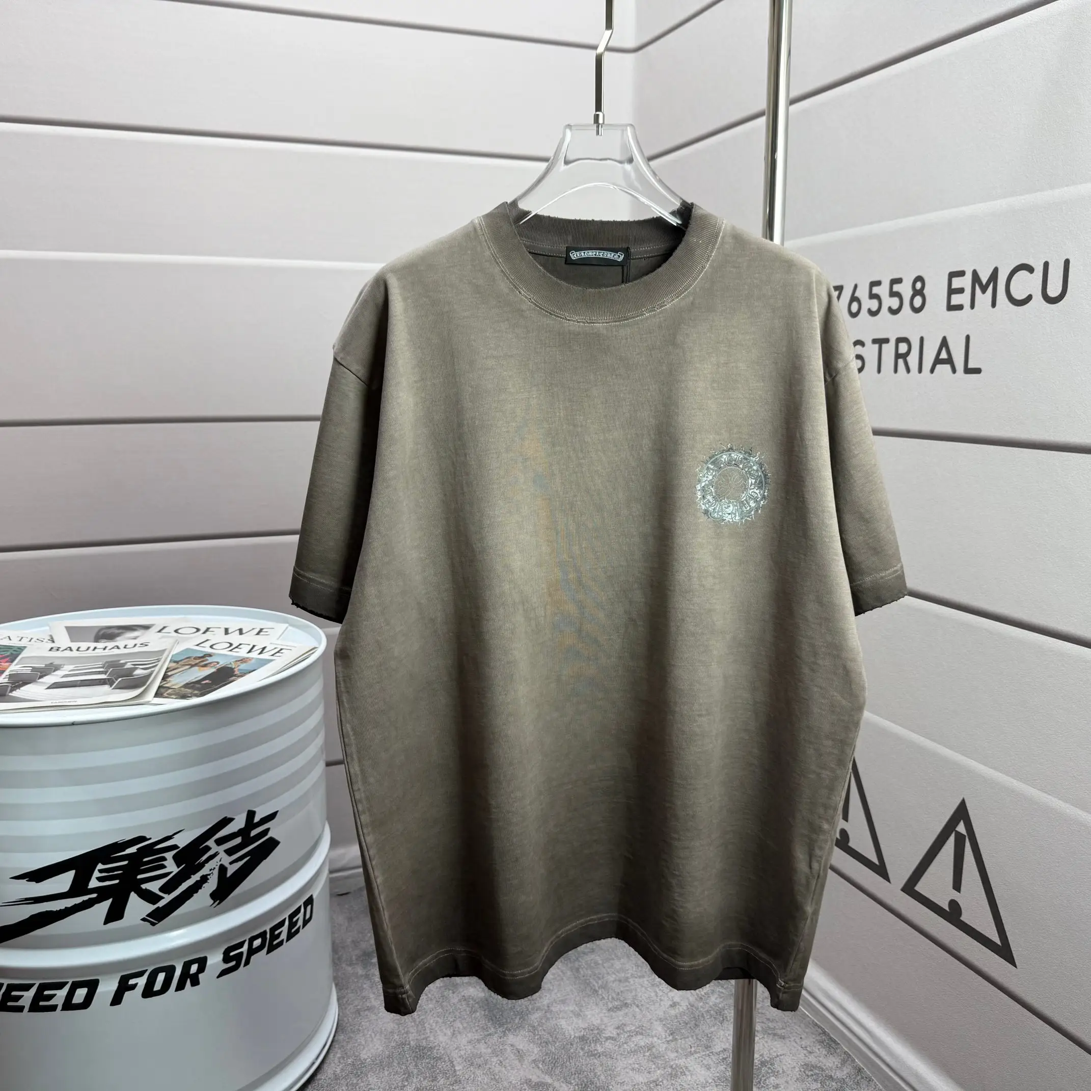 Logo Print Washed Cotton T-Shirt D15015120 — view 2