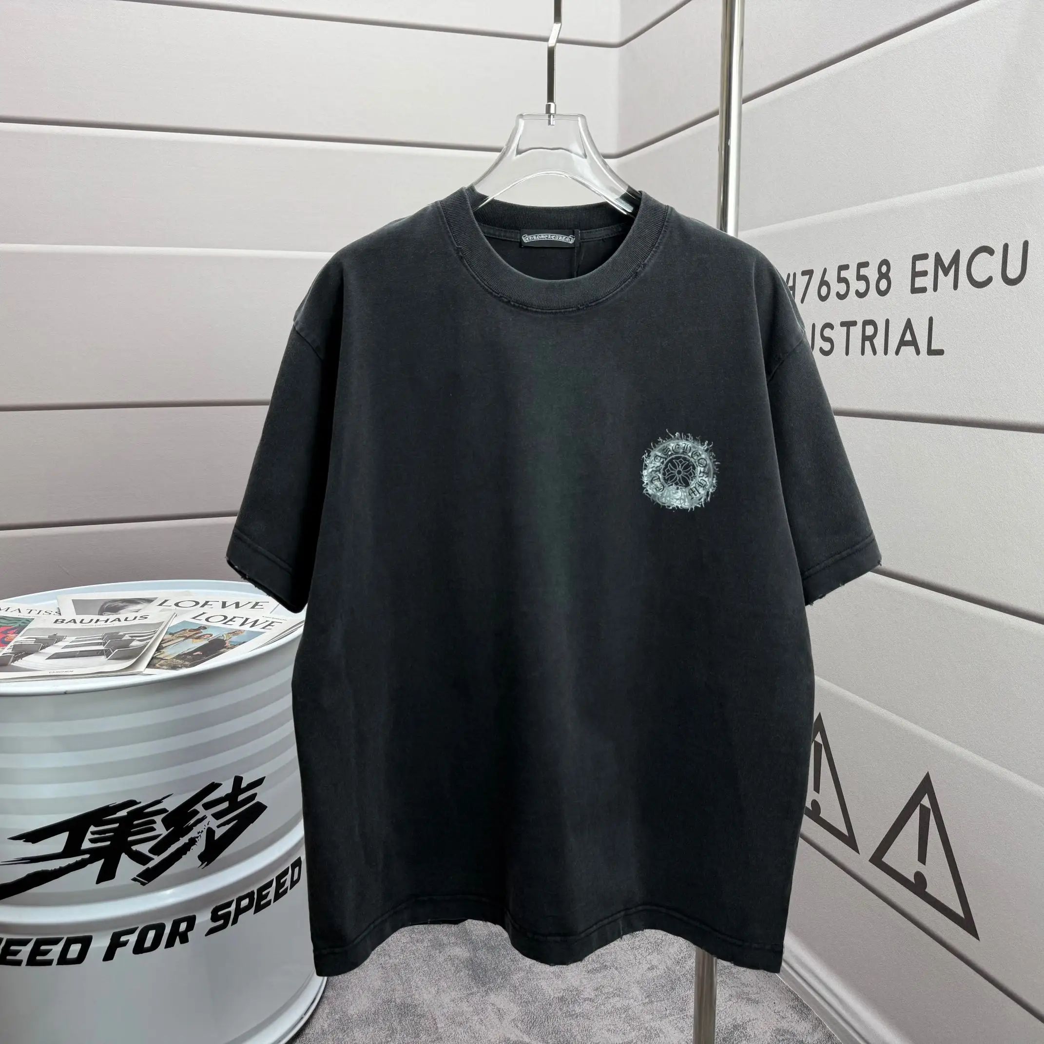 Logo Print Washed Cotton T-Shirt D15015118 — view 2